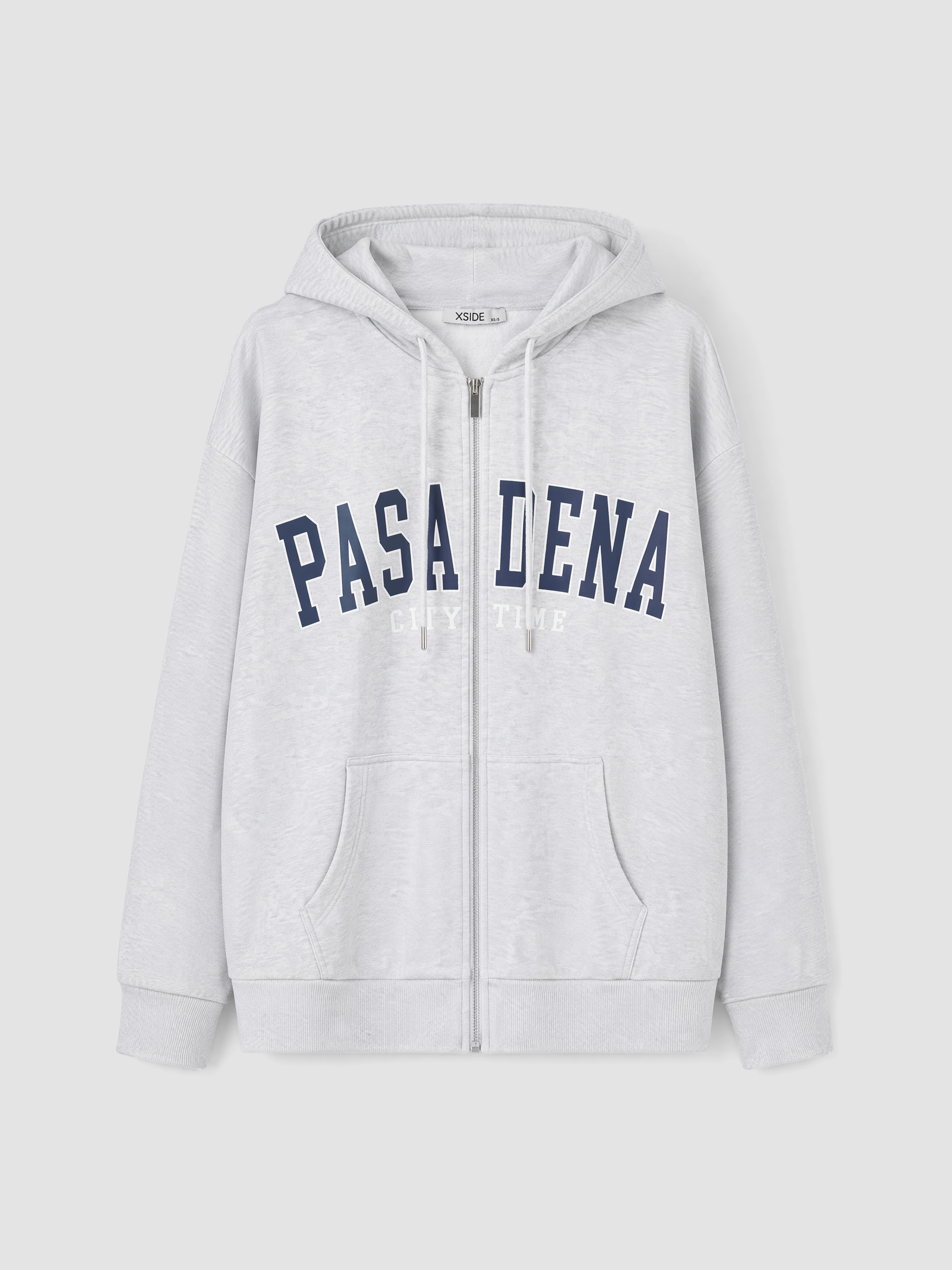 XSIDE Pasadena Baskılı Kadın Kalın Fermuarlı Sweatshirt görsel 5