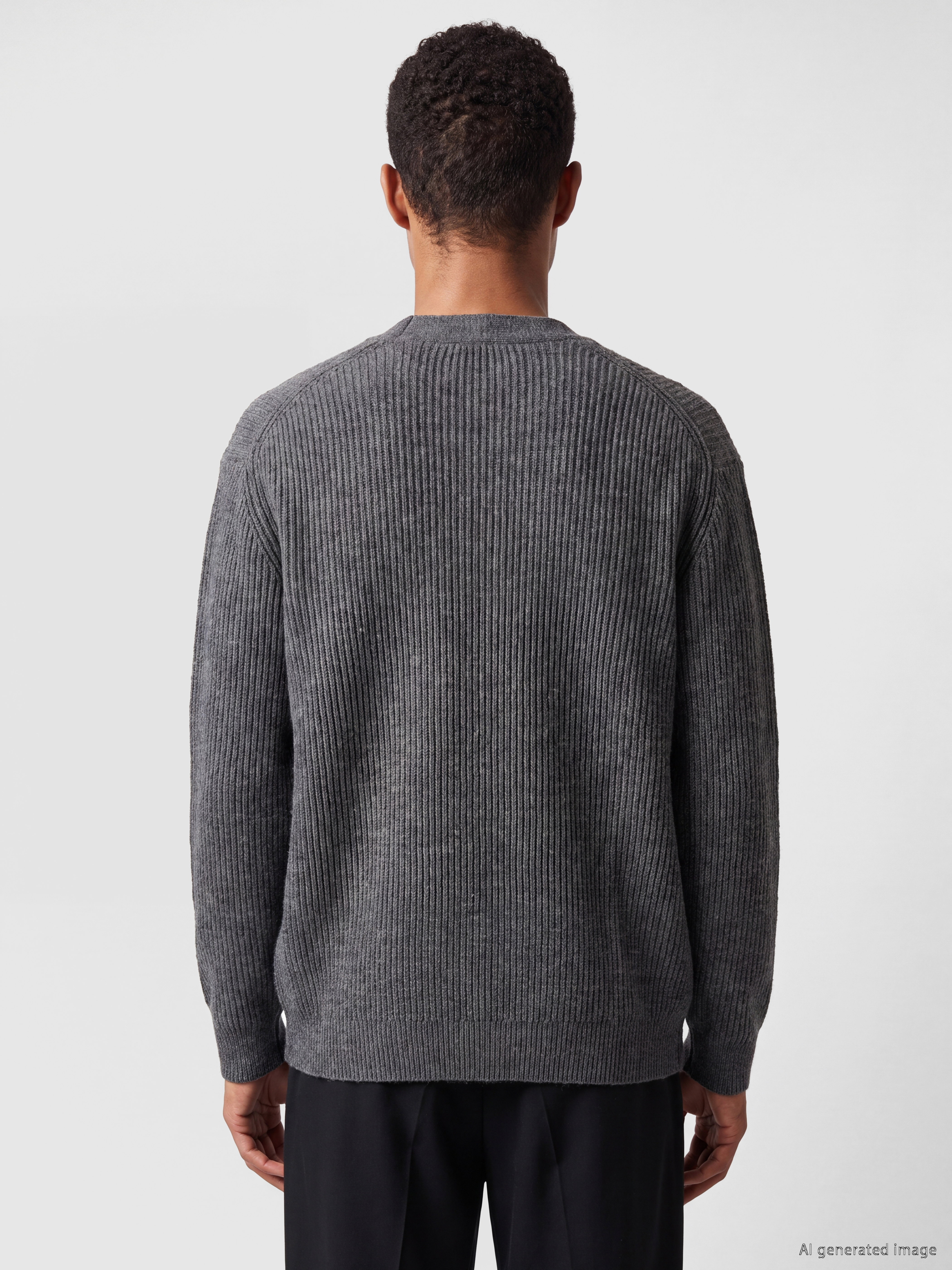 LCW Vision Regular Fit V Yaka Erkek Triko Hırka görsel 4