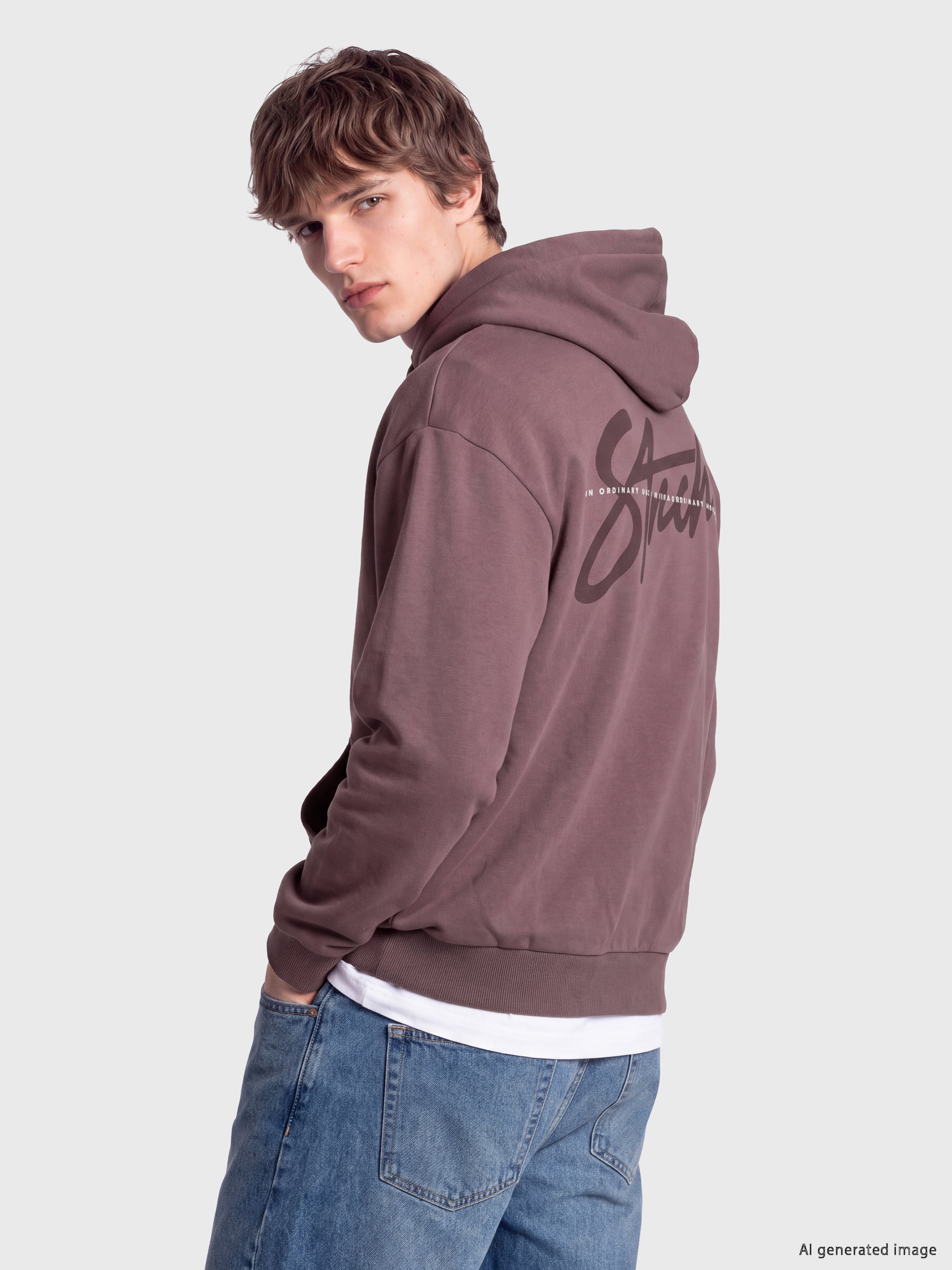 XSIDE Nakışlı Erkek Hoodie