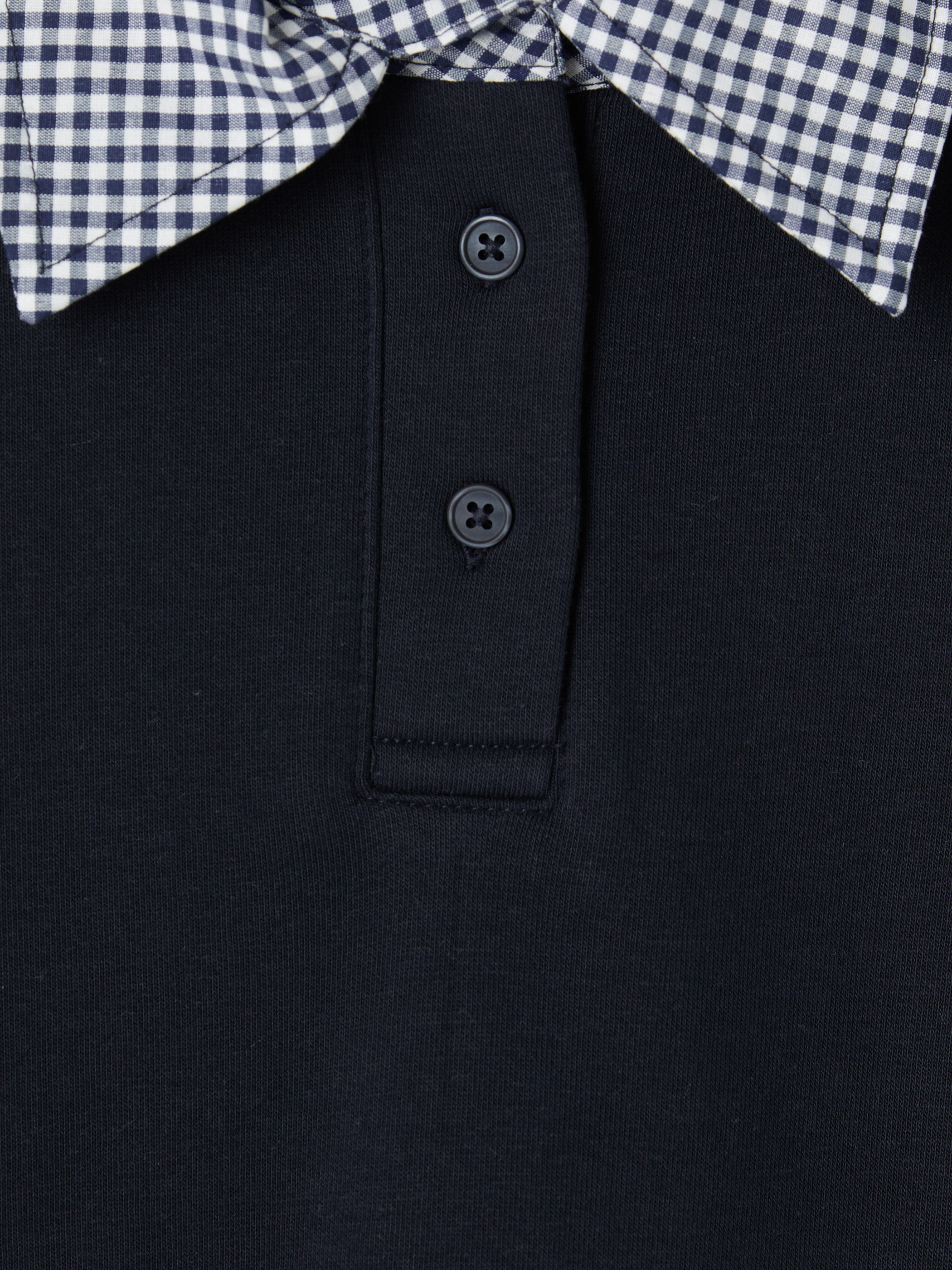 LCW Modest Polo Yaka Ekose Kadın Sweatshirt Tunik görsel 6