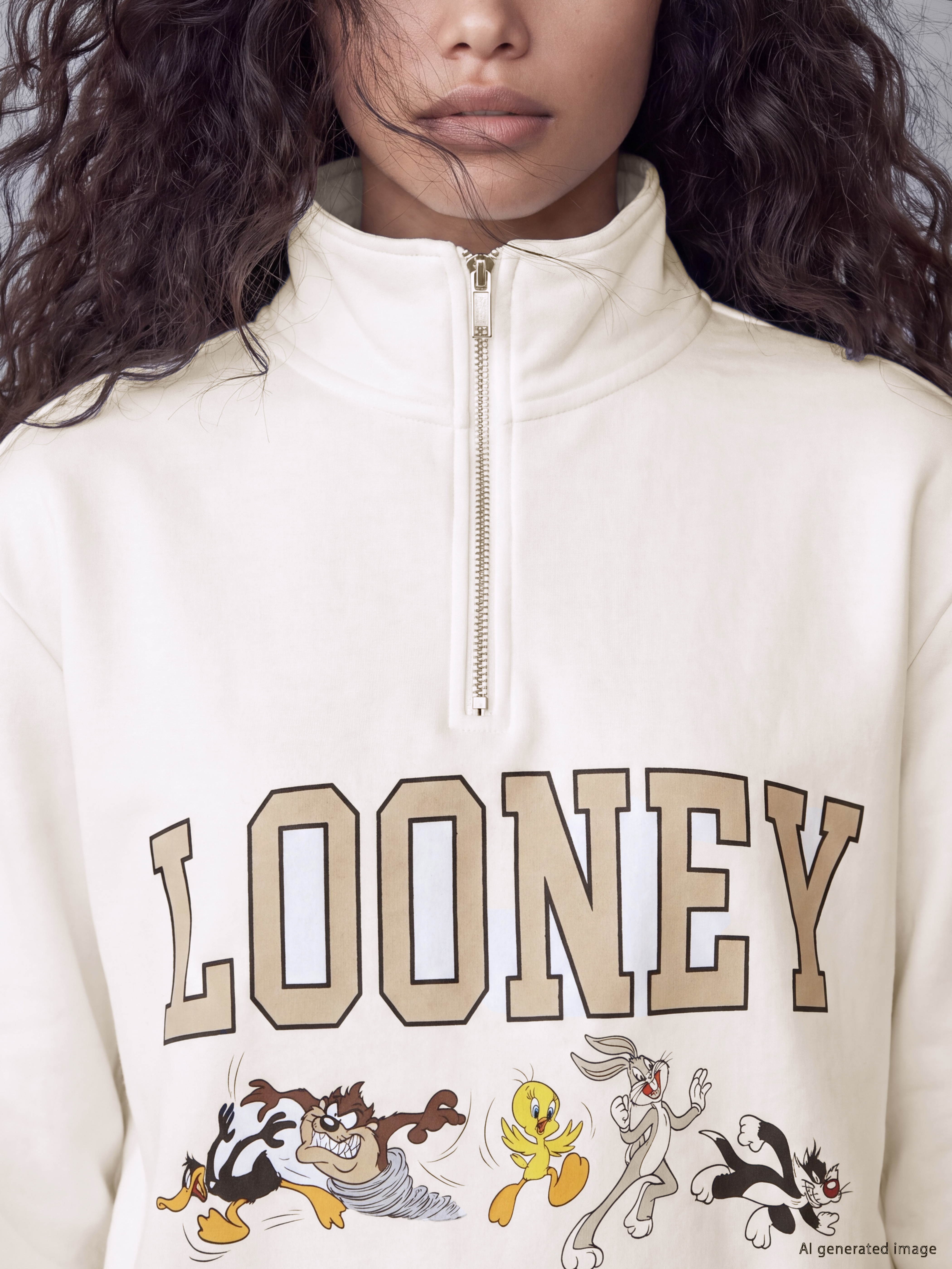 XSIDE Bugs Bunny Baskılı Oversize Kadın Sweatshirt görsel 3