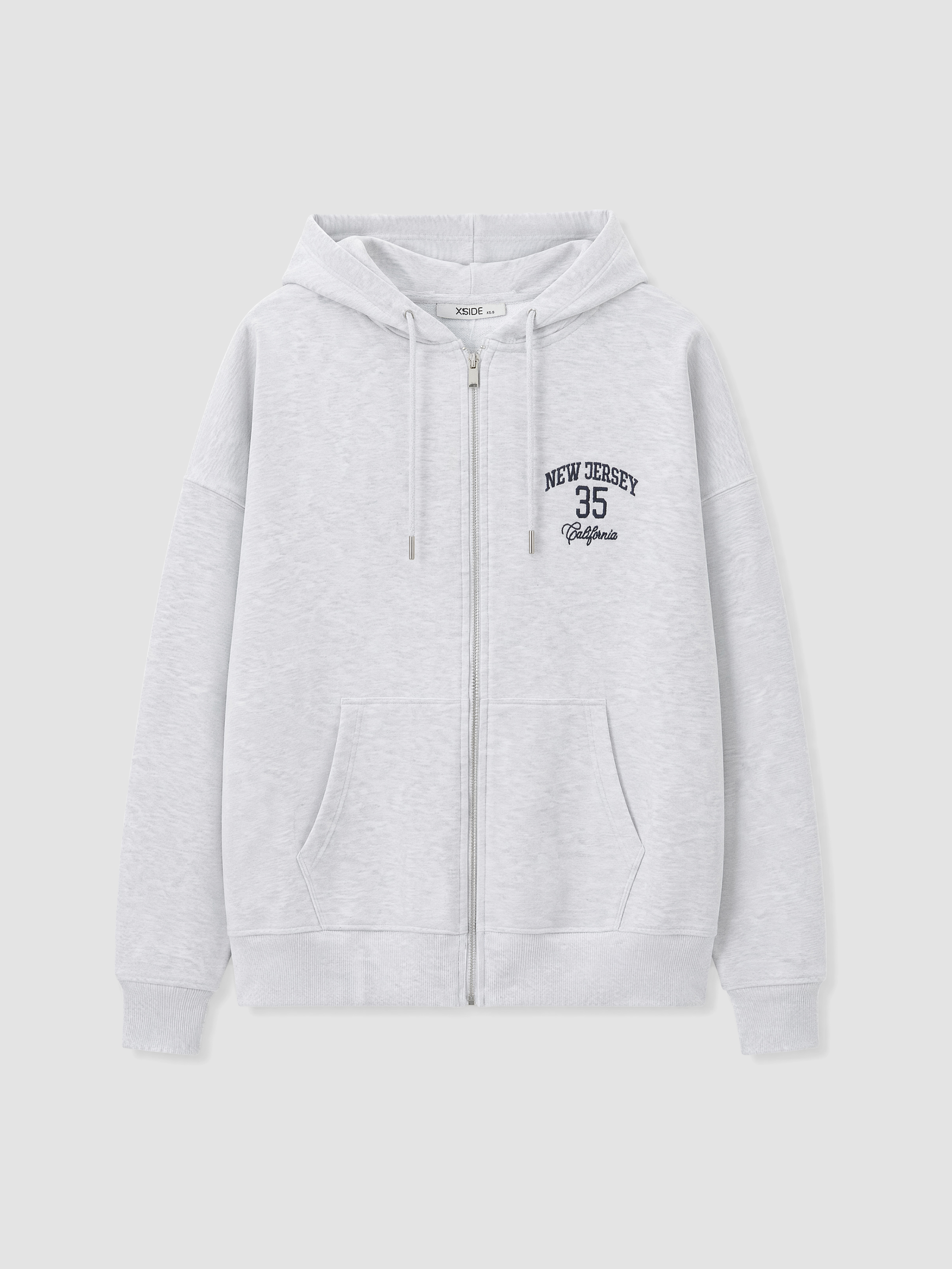 XSIDE Kapüşonlu Oversize Kadın Fermuarlı Sweatshirt görsel 5