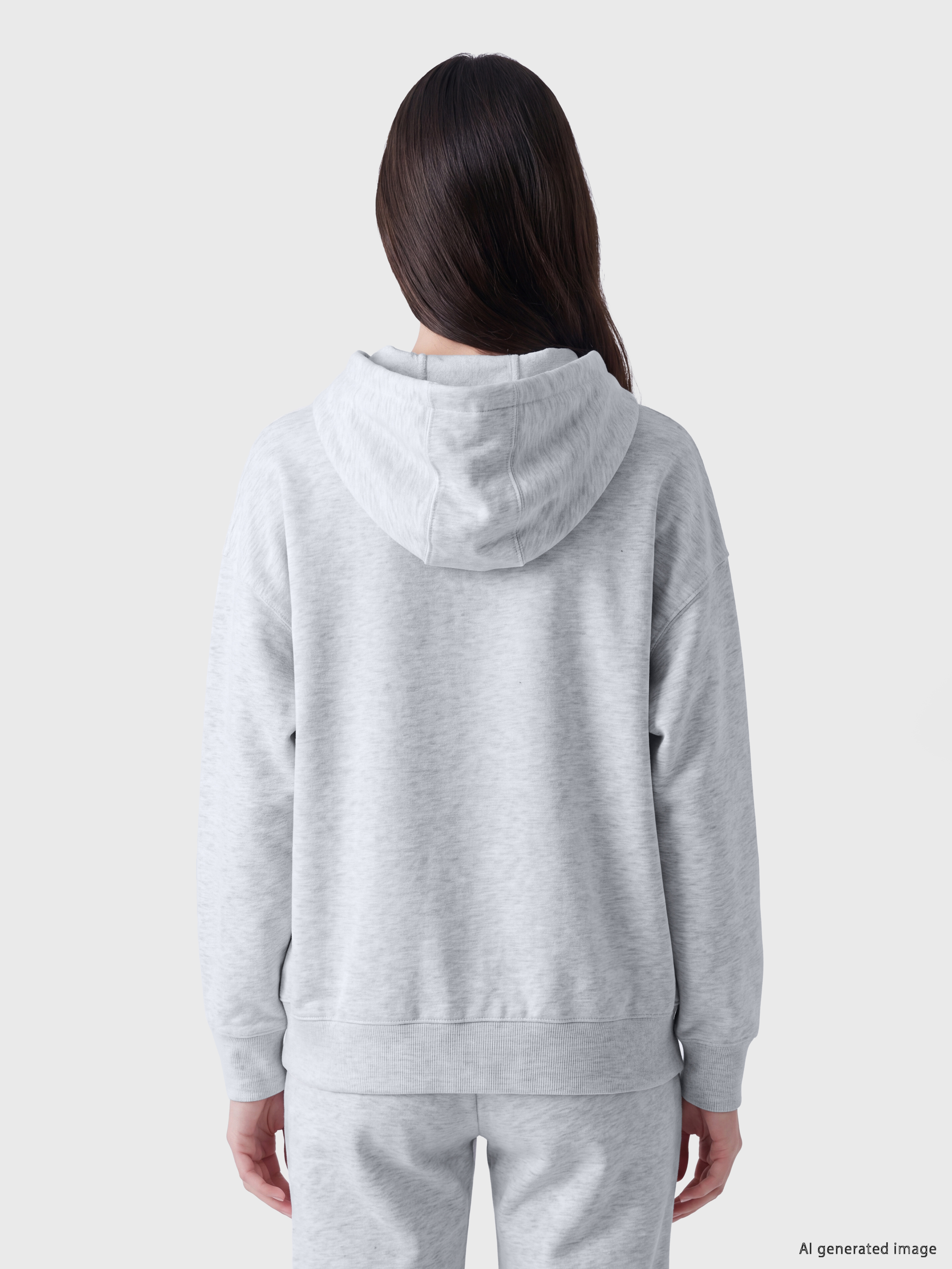 XSIDE Kapüşonlu Oversize Kadın Fermuarlı Sweatshirt görsel 4