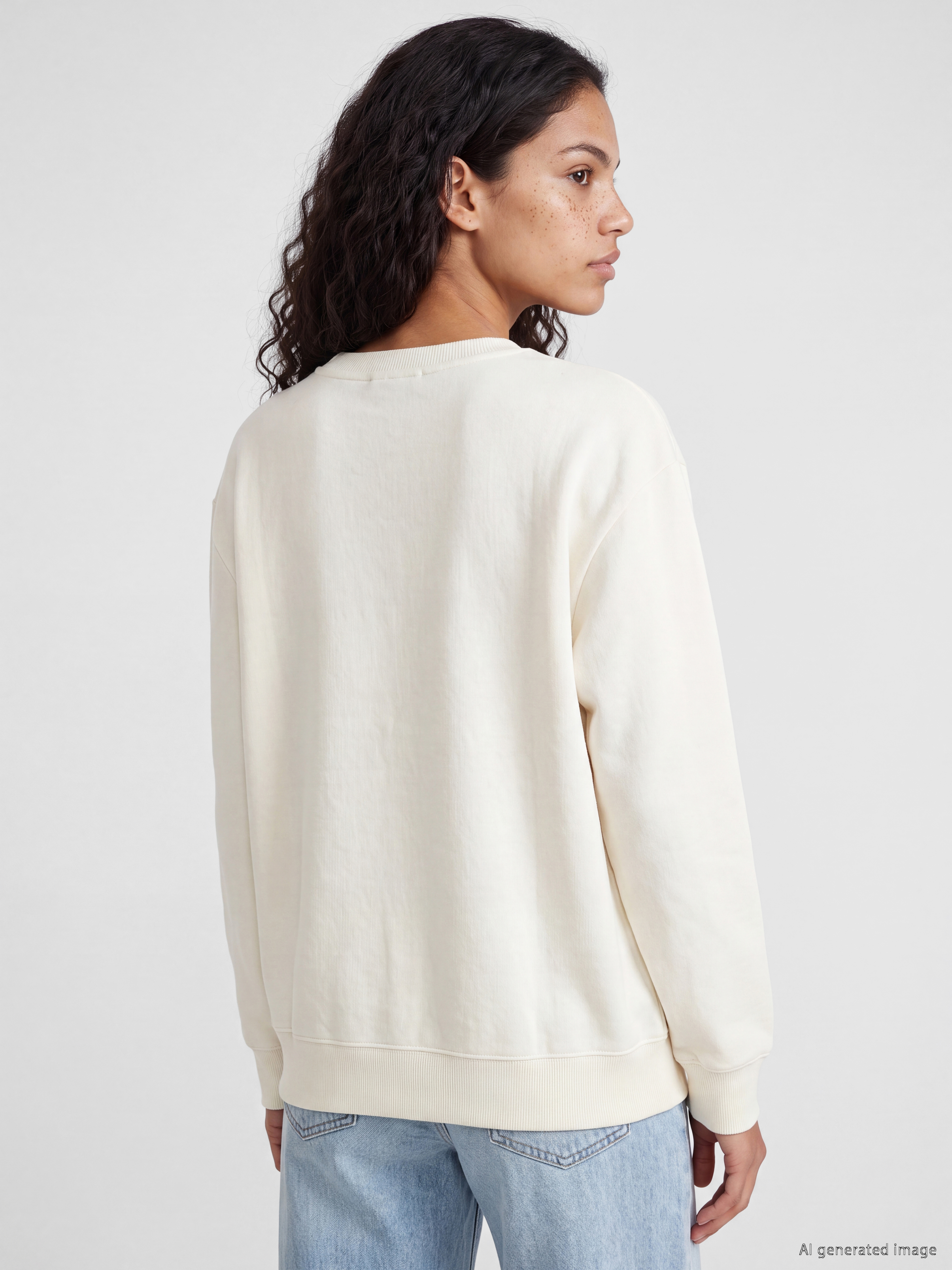 XSIDE Winnie the Pooh Nakışlı Oversize Kadın Sweatshirt görsel 4