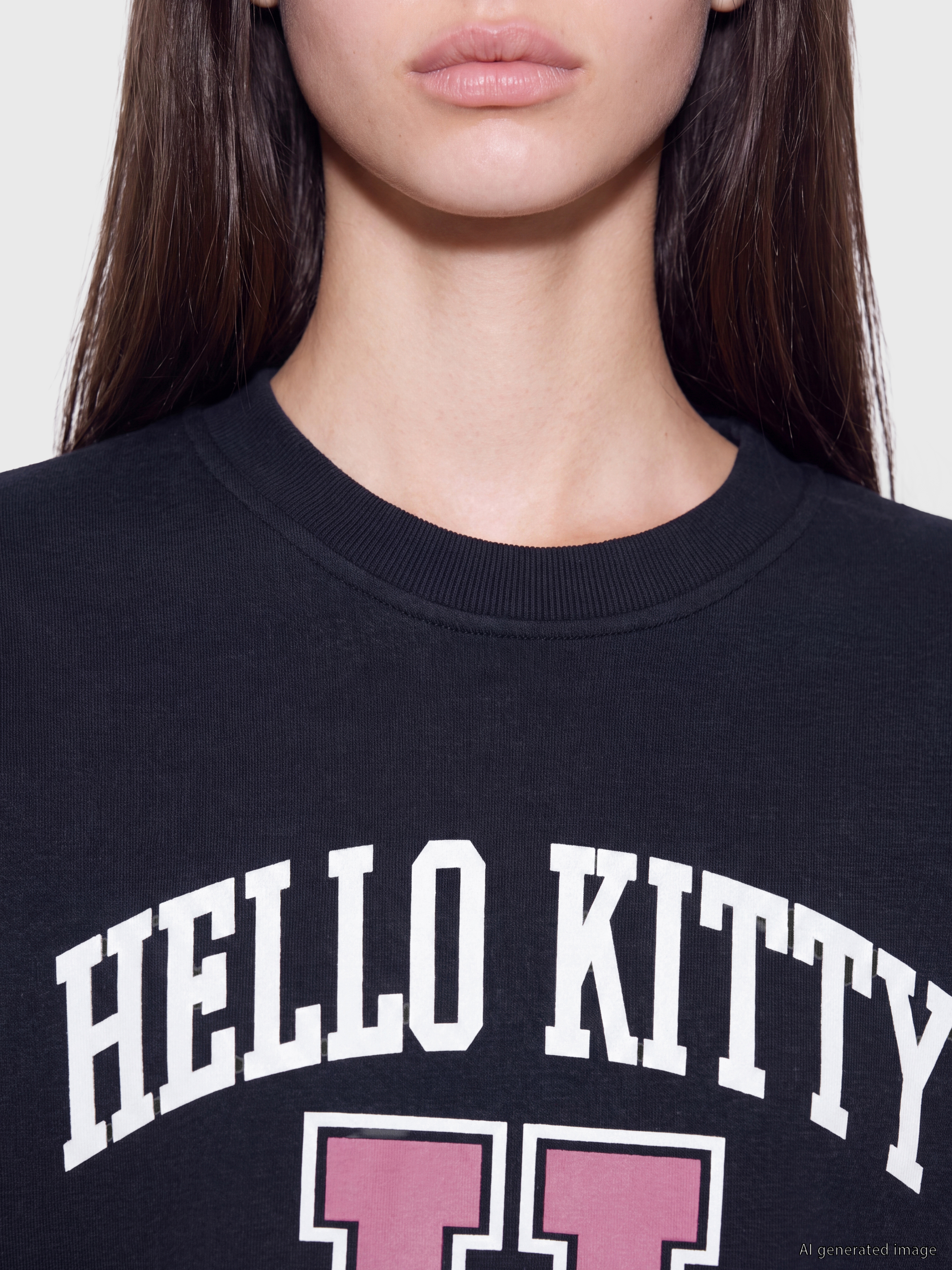 XSIDE Hello Kitty Baskılı Oversize Kadın Sweatshirt görsel 3