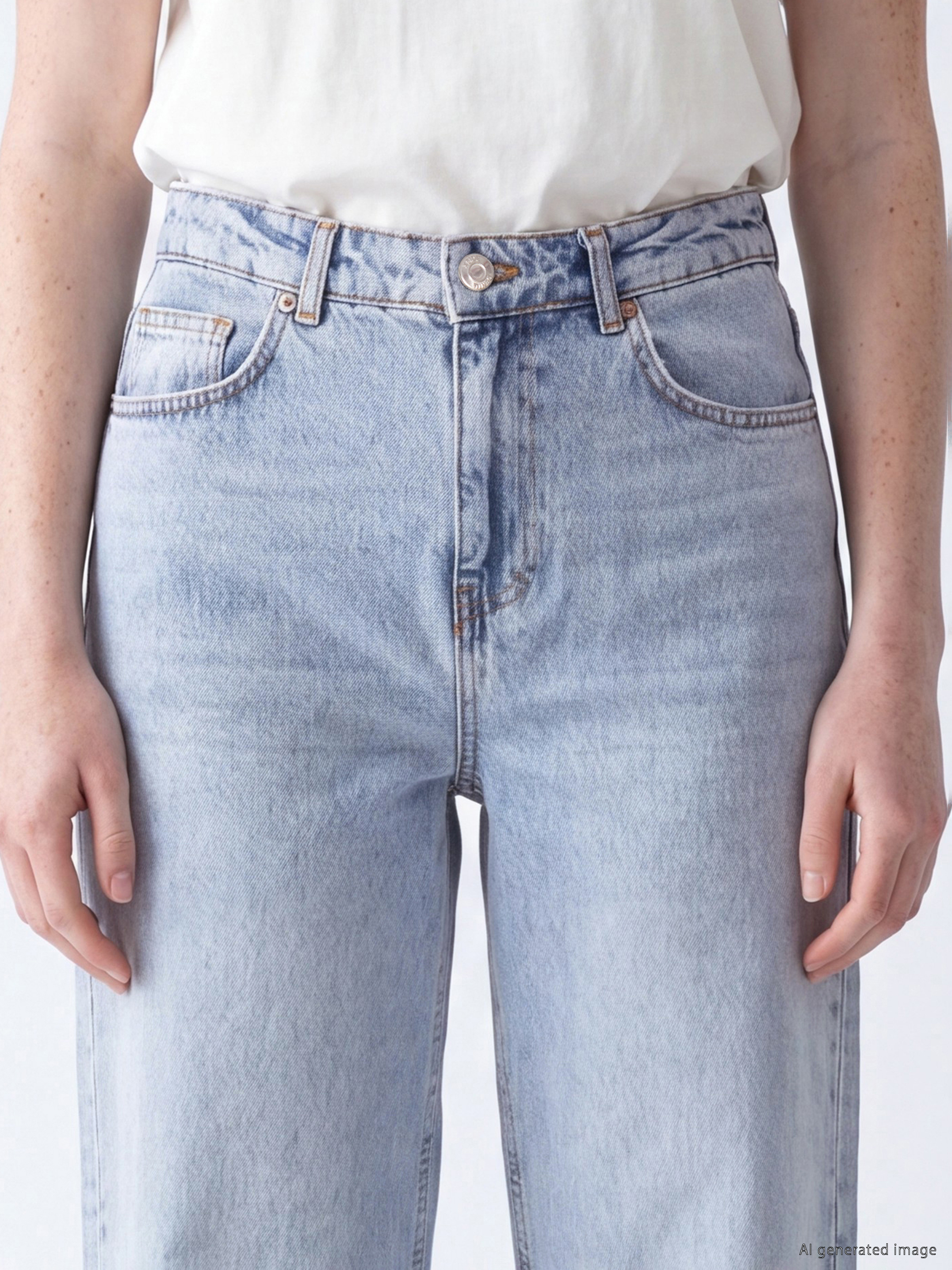 XSIDE Straight Fit Kadın Jean Pantolon görsel 3