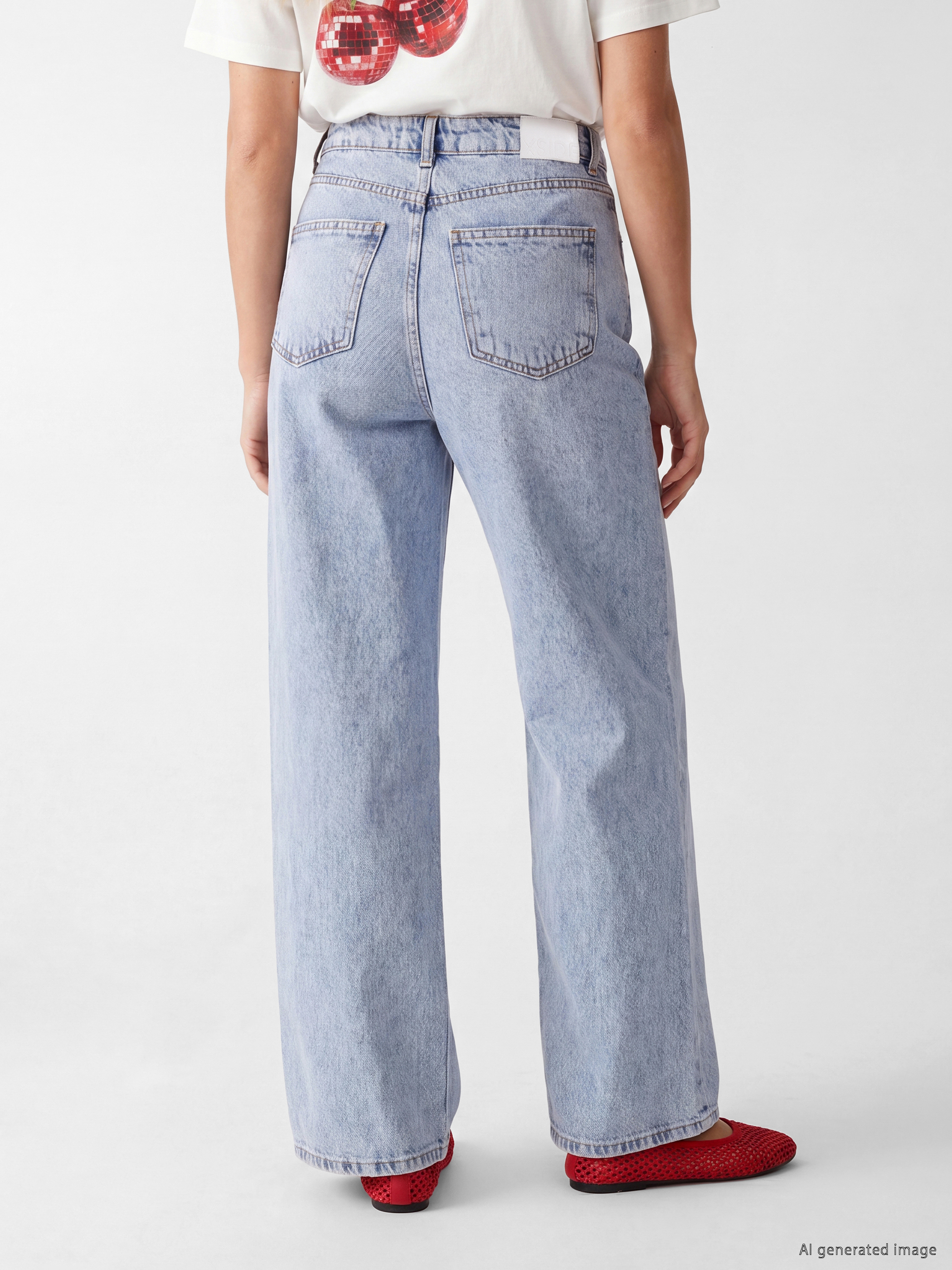 XSIDE Straight Fit Kadın Jean Pantolon görsel 4
