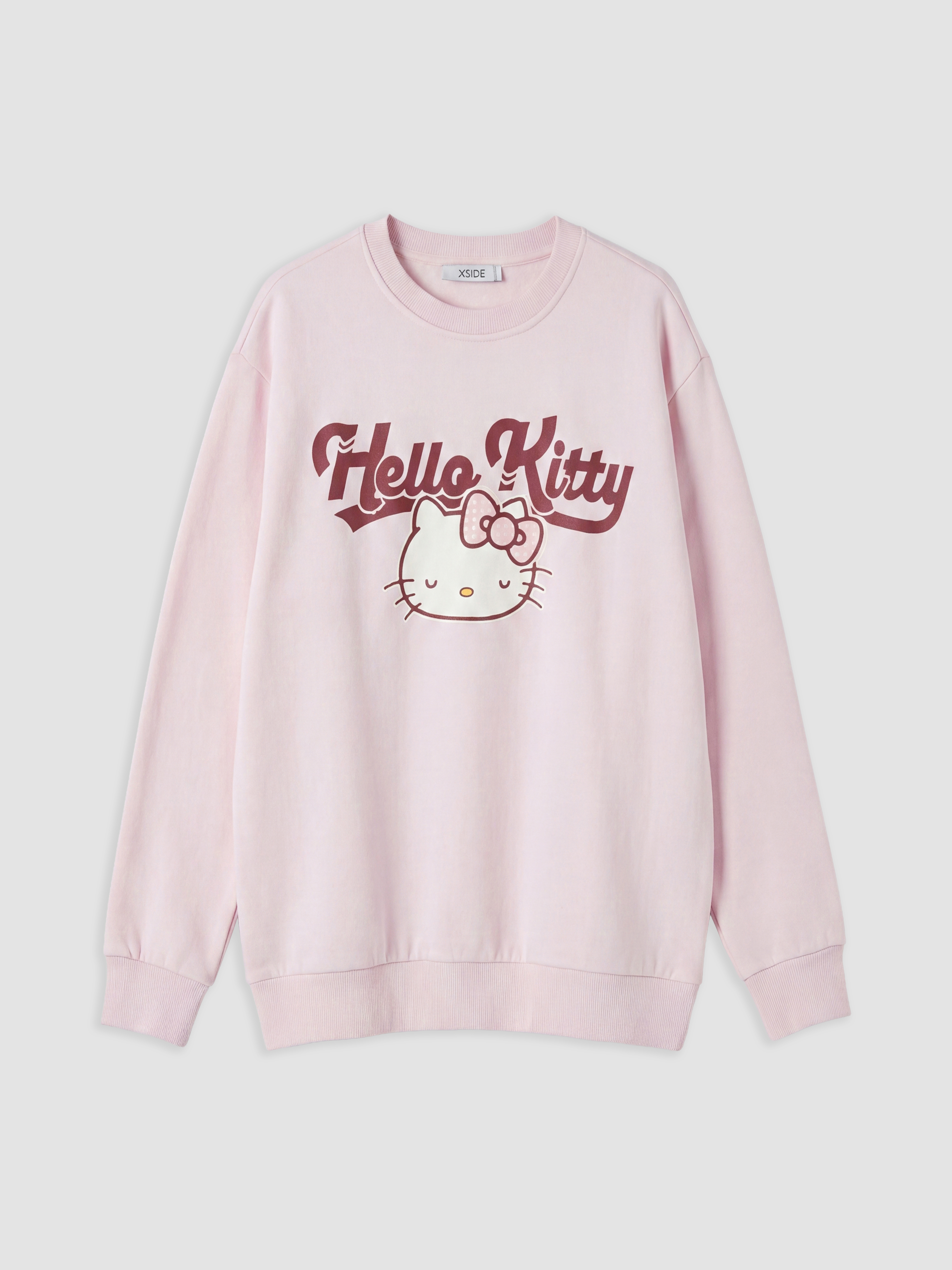 XSIDE Hello Kitty Baskılı Oversize Kadın Kalın Sweatshirt görsel 7