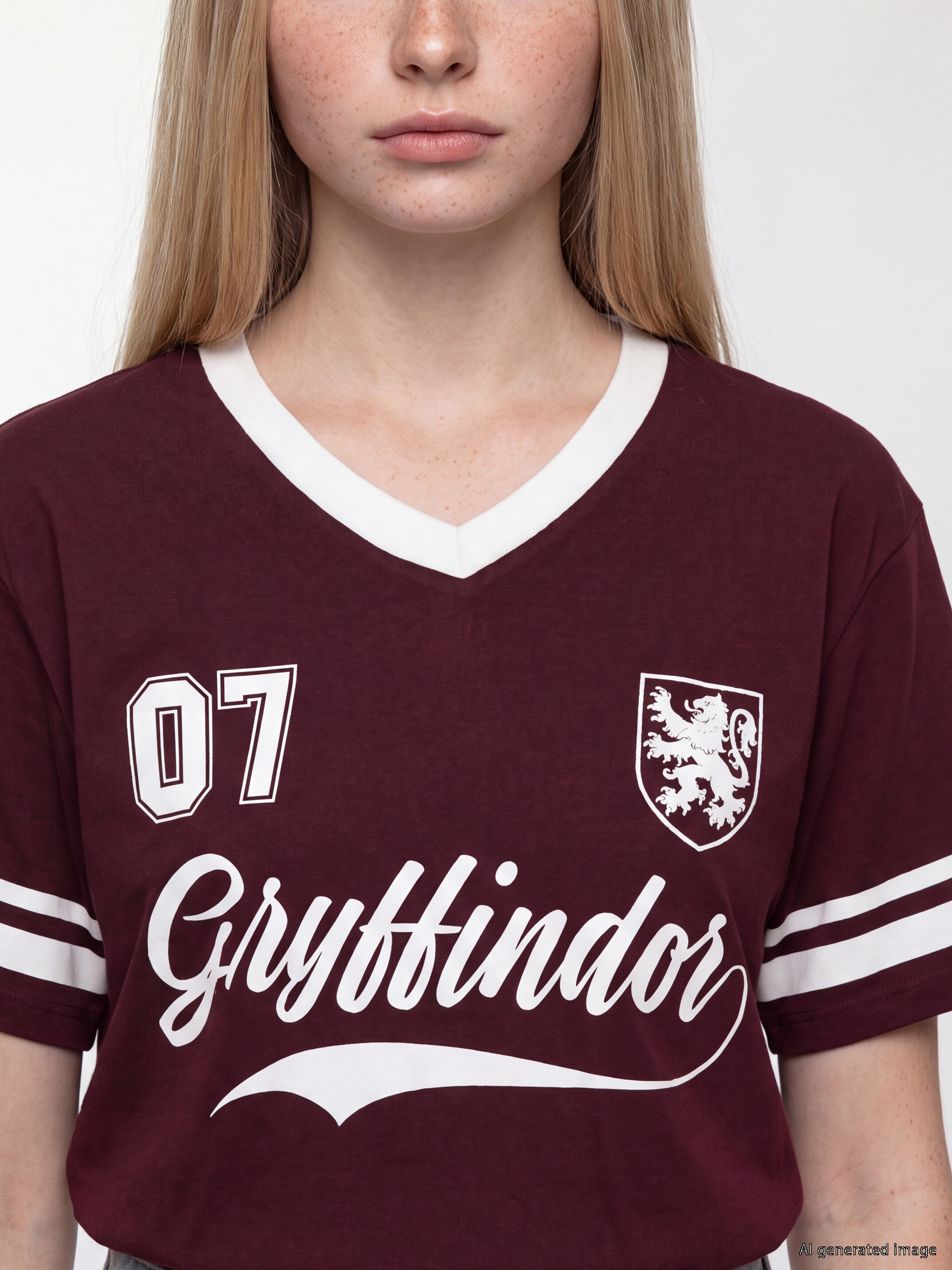 XSIDE Harry Potter Baskılı Oversize Kadın Tişört görsel 7