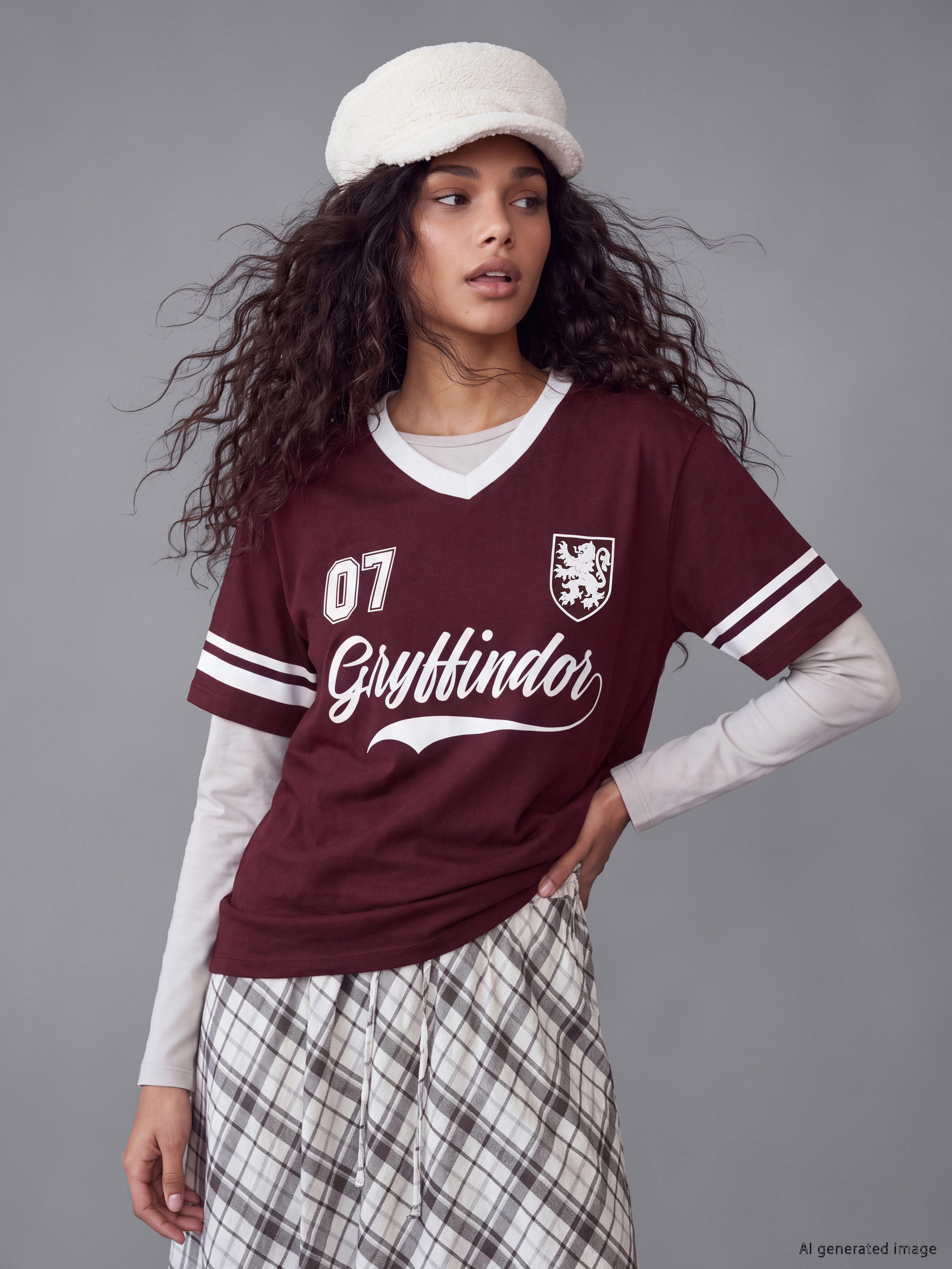XSIDE Harry Potter Baskılı Oversize Kadın Tişört