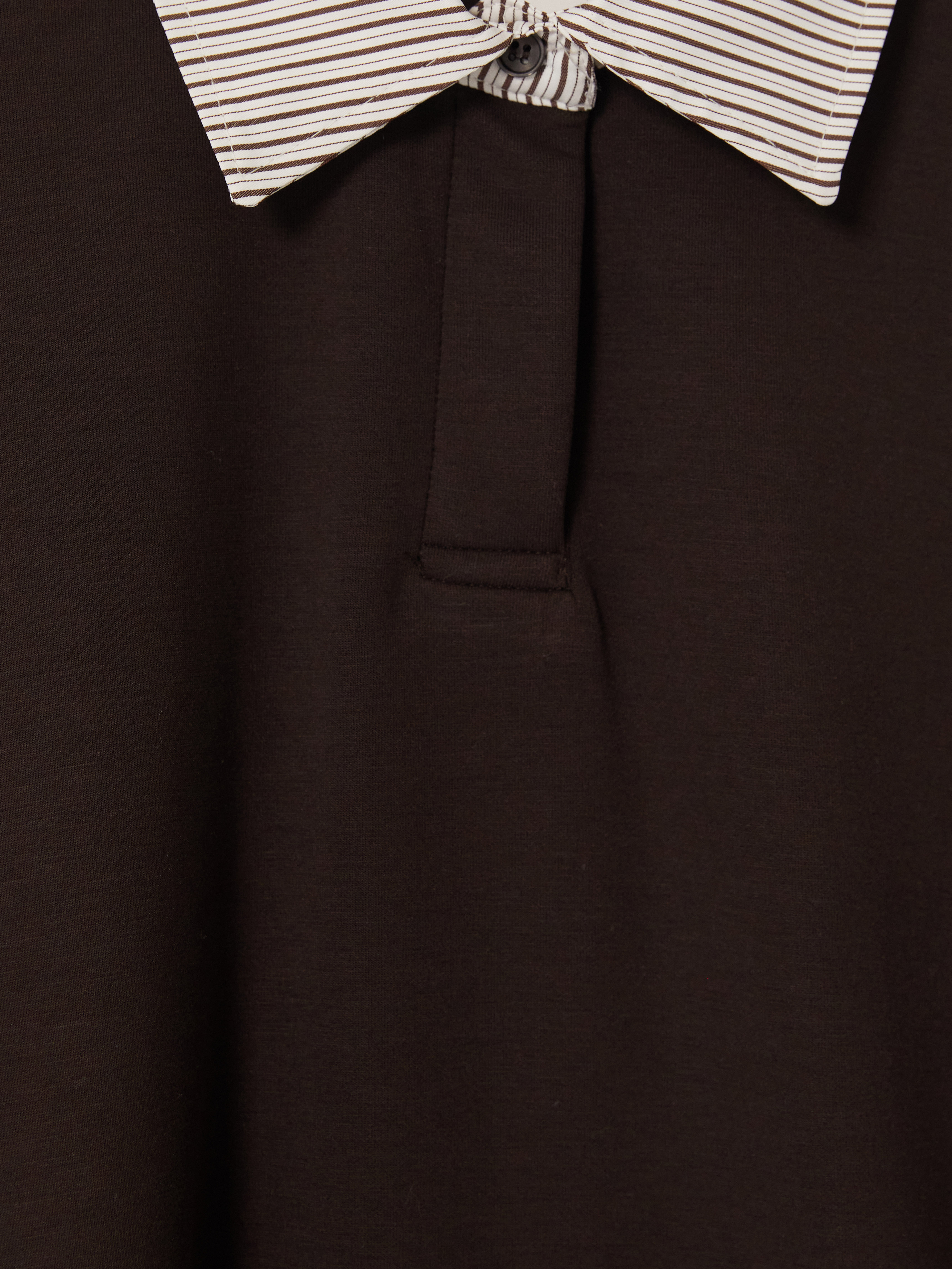 LCW Modest Gömlek Yaka Kadın Sweatshirt Tunik görsel 3