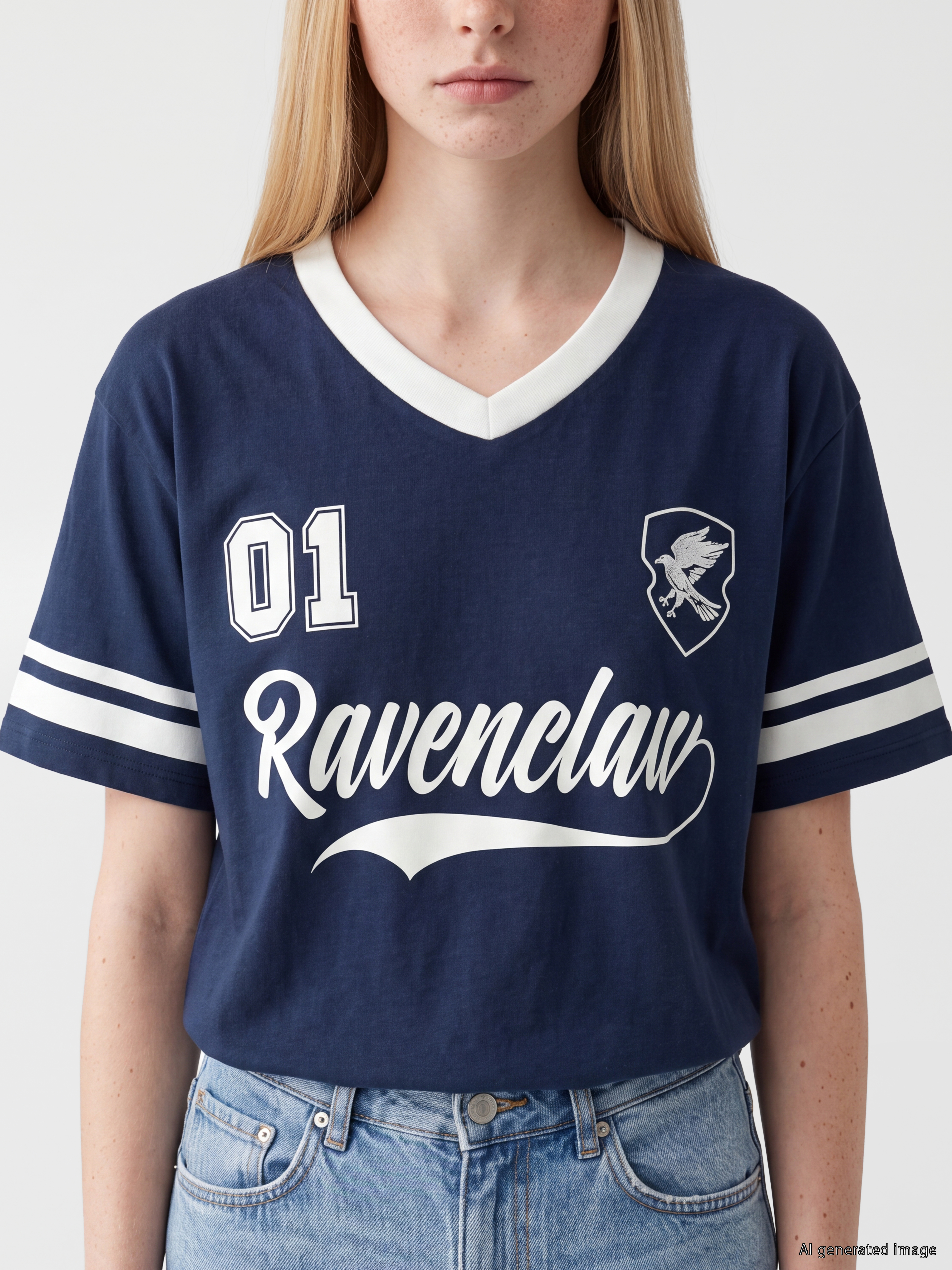 XSIDE Harry Potter Baskılı Oversize Kadın Tişört görsel 3