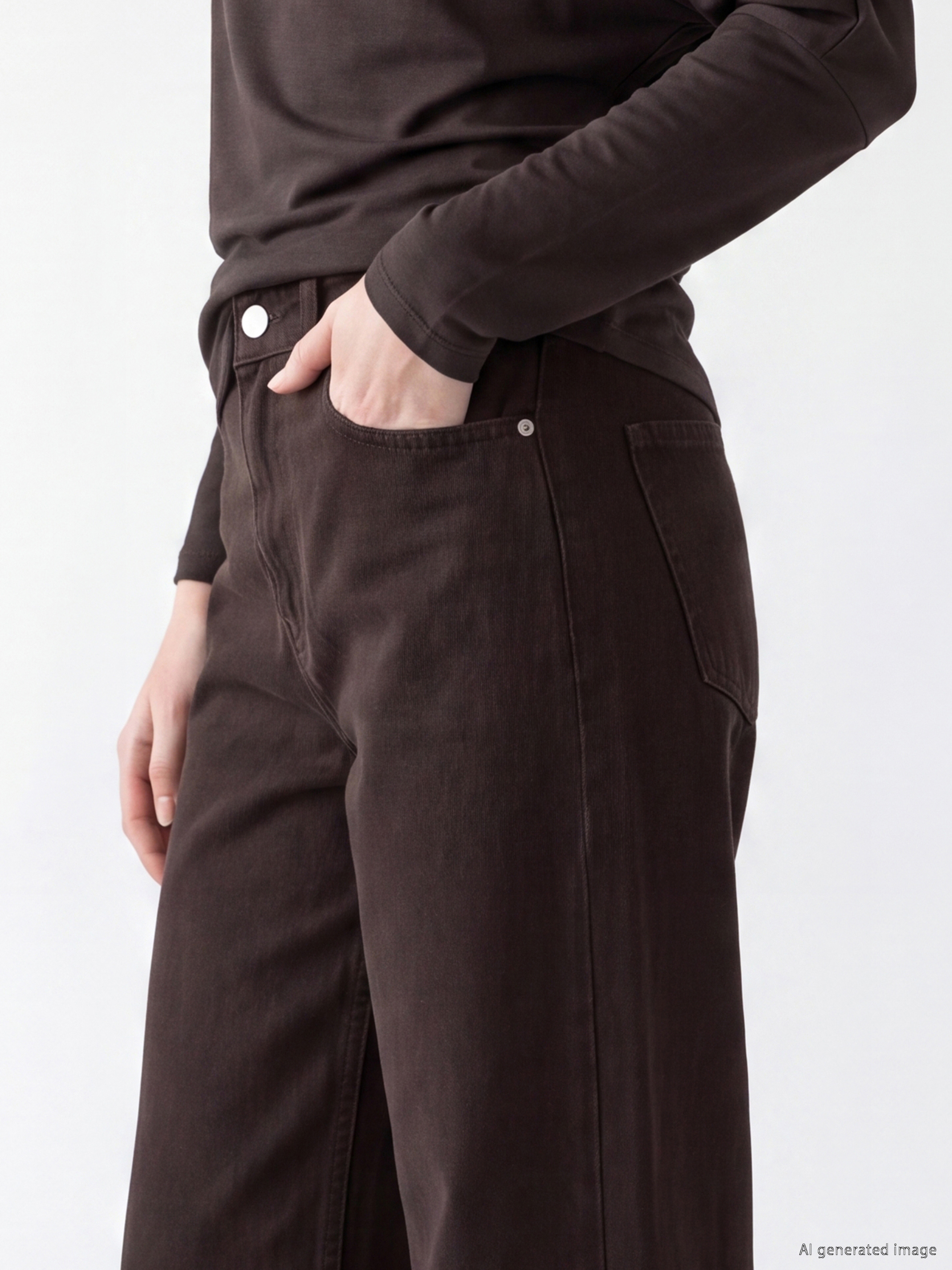 XSIDE Wideleg Kadın Jean Pantolon görsel 3