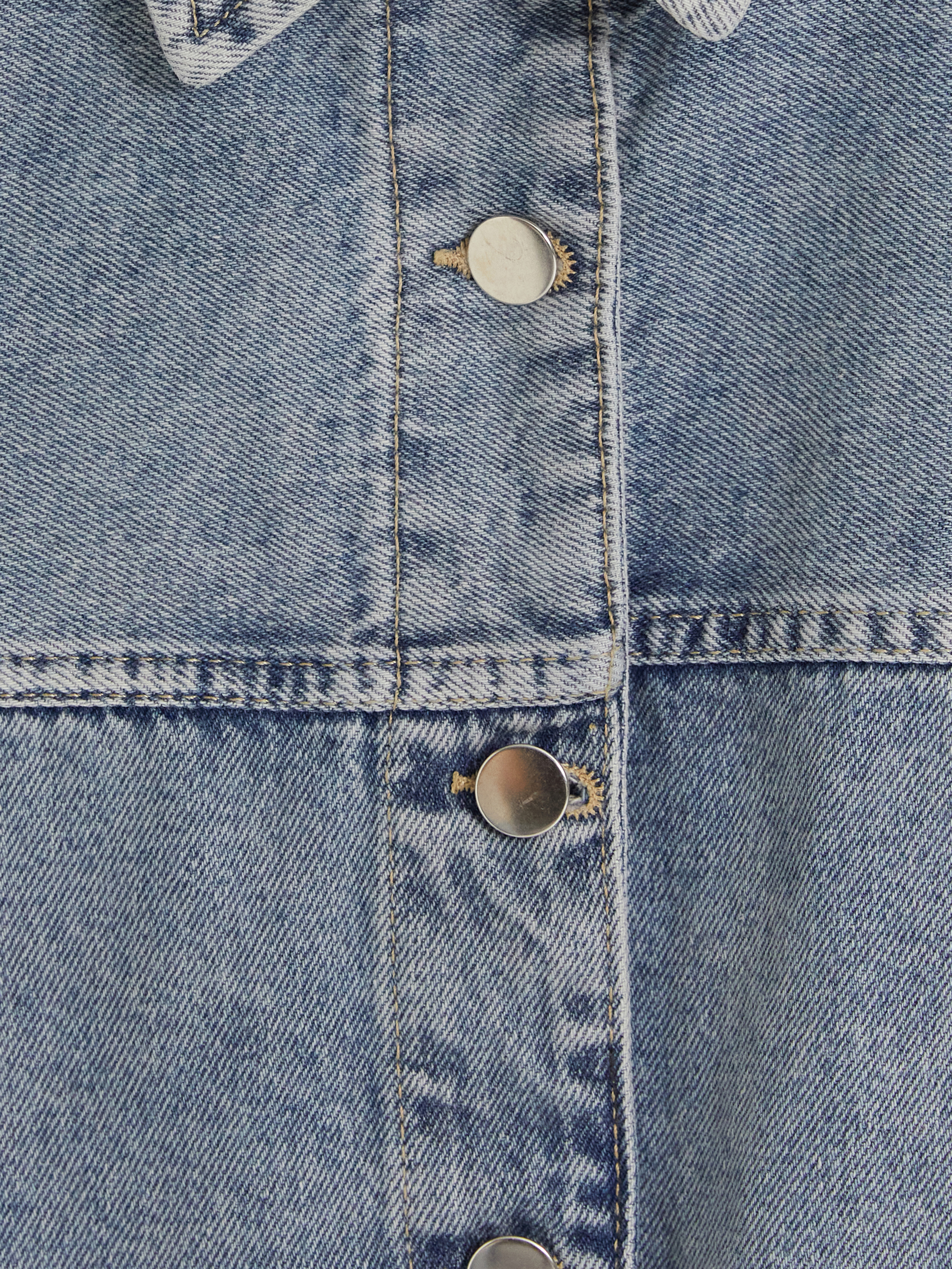 XSIDE Oversize Kadın Jean Gömlek Ceket görsel 6