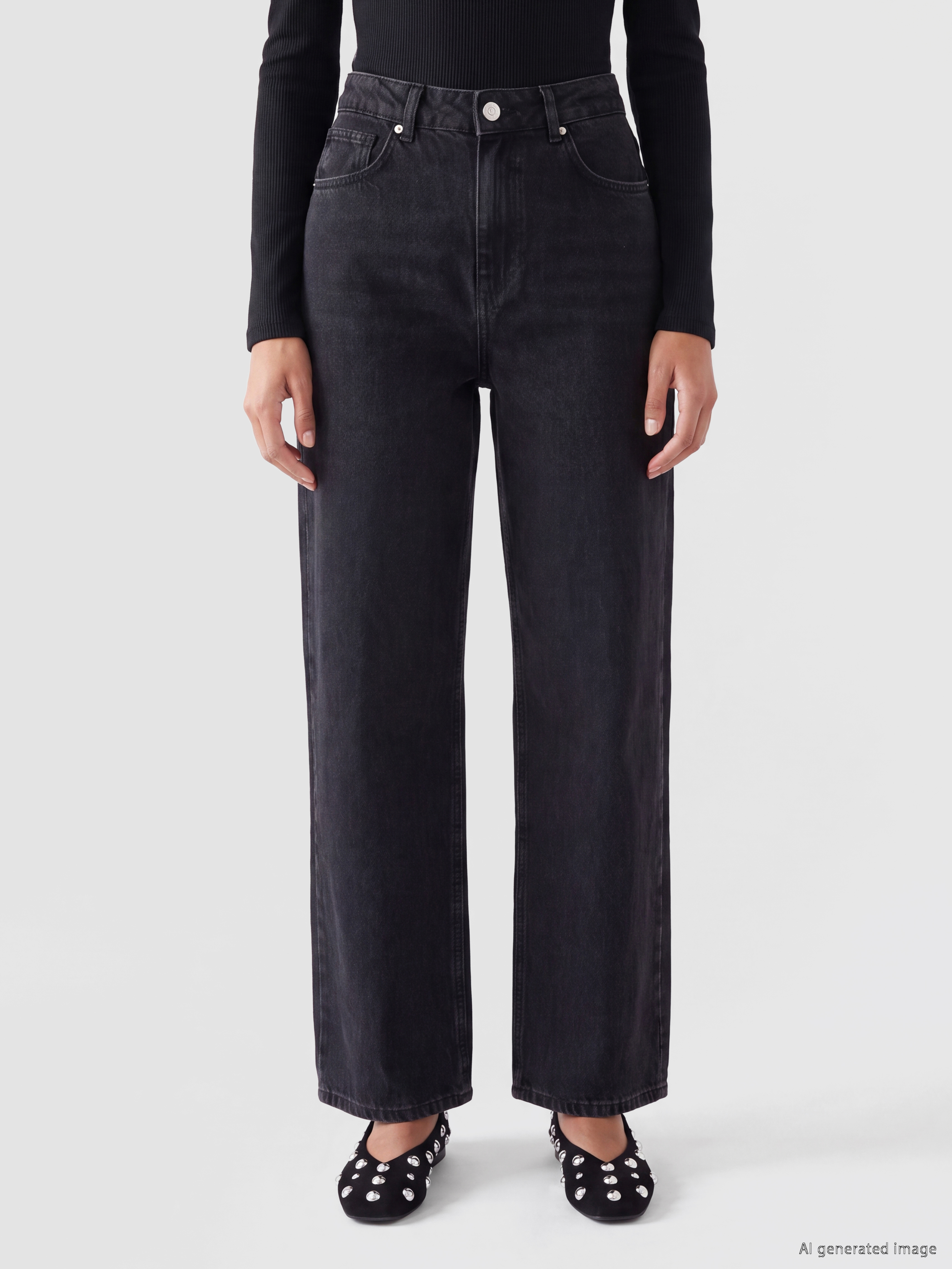 XSIDE Wideleg Kadın Jean Pantolon görsel 2