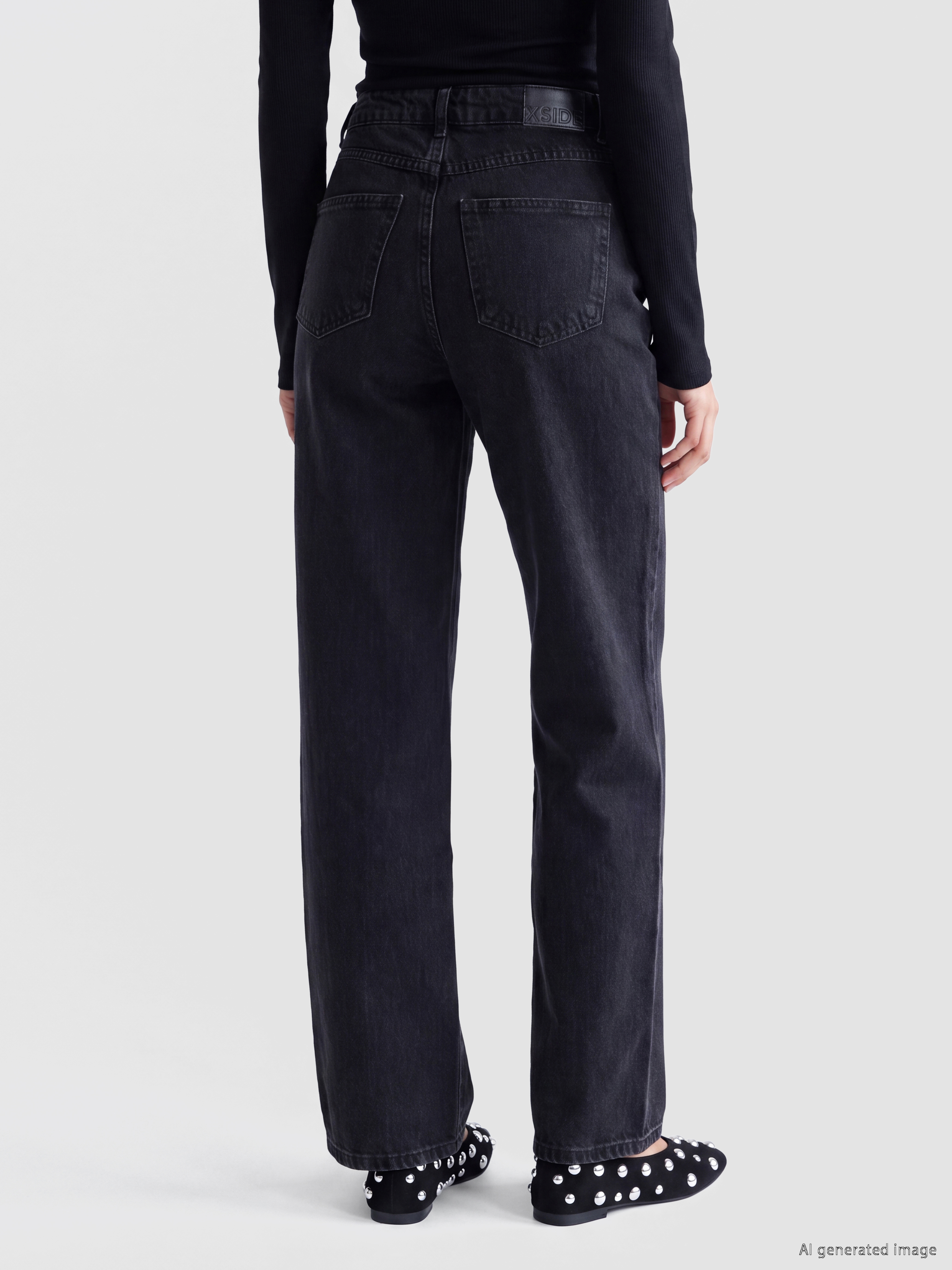 XSIDE Wideleg Kadın Jean Pantolon görsel 4