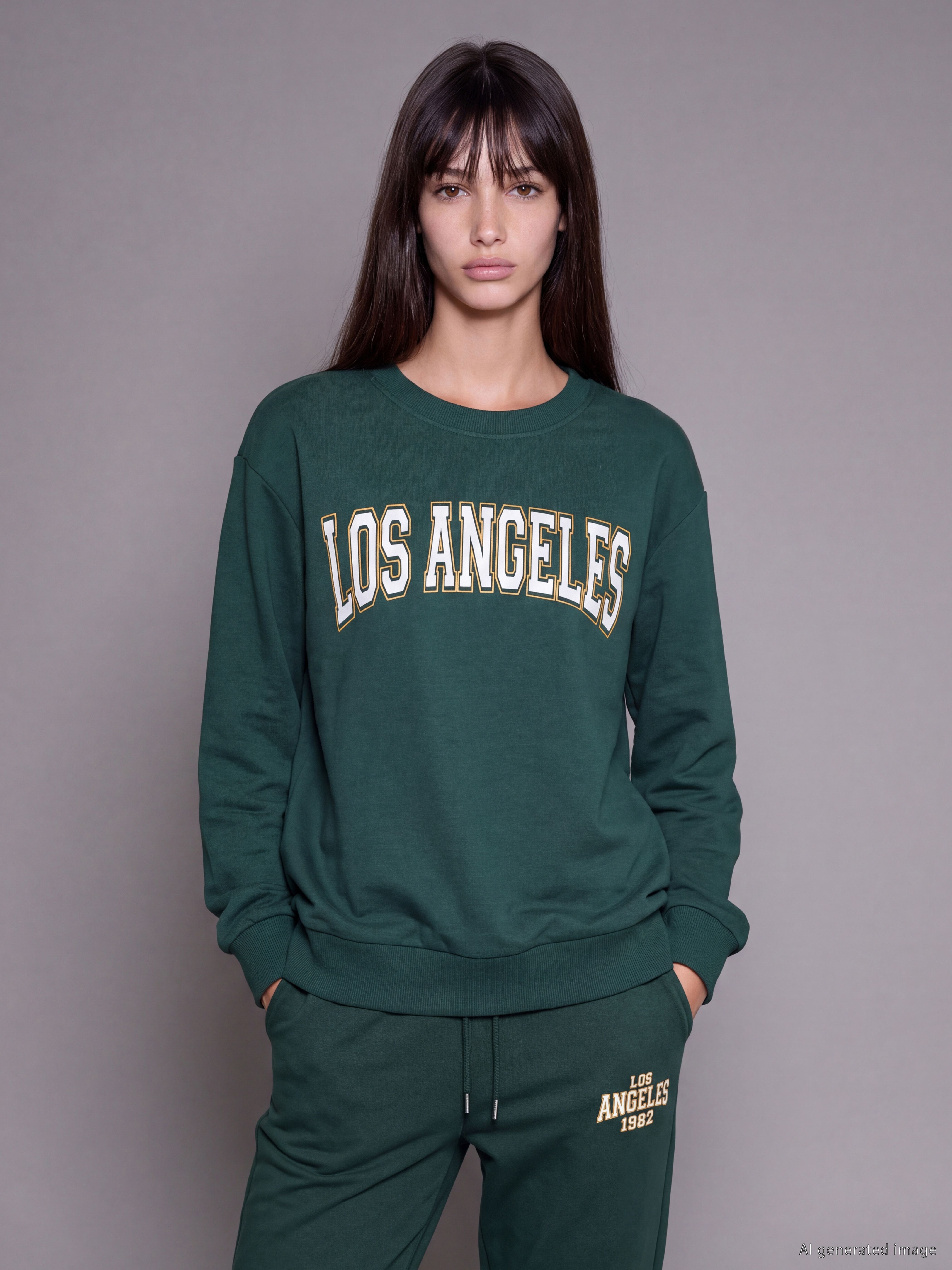 XSIDE Los Angeles Baskılı Kadın Sweatshirt