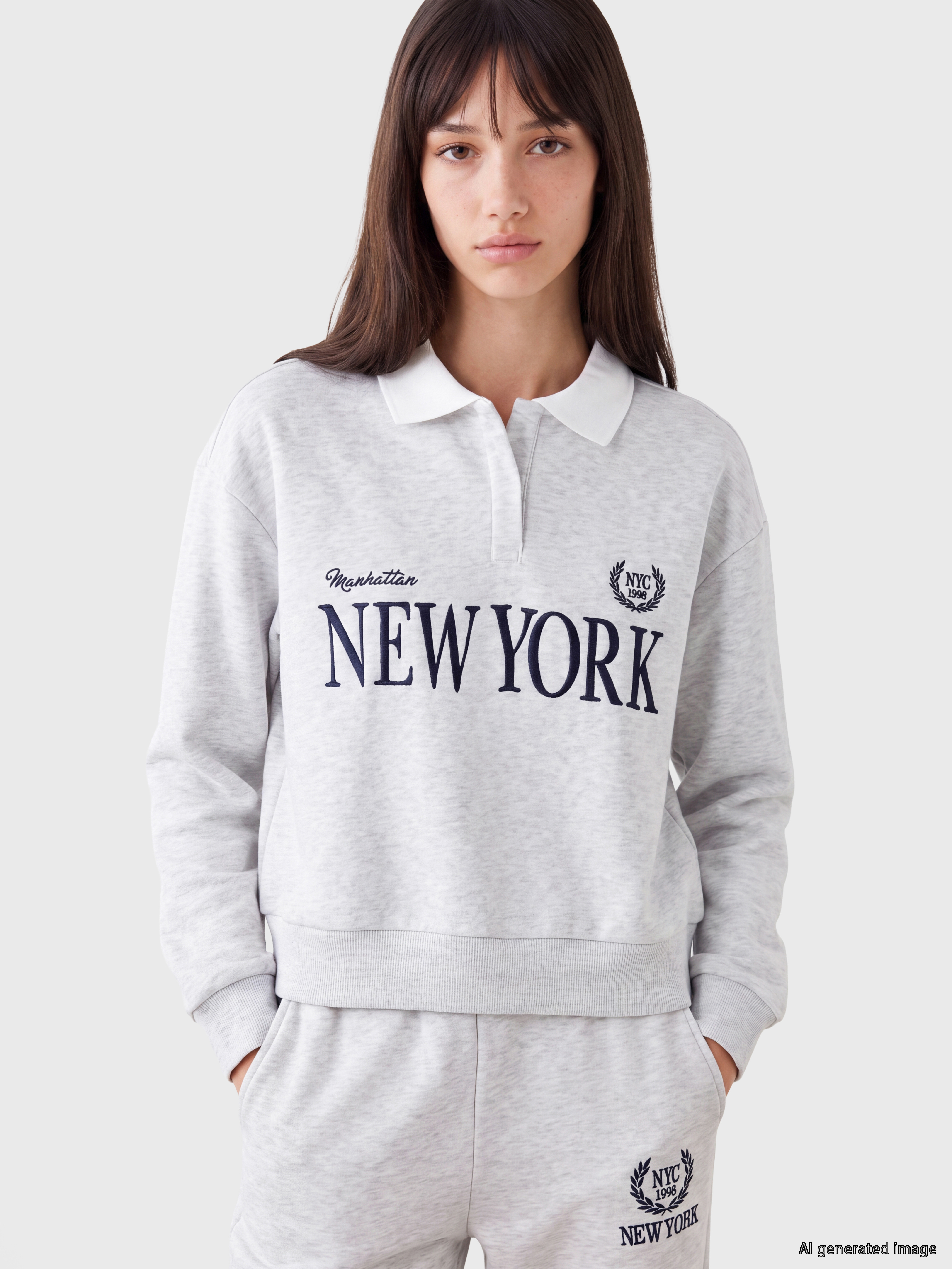 XSIDE Oversize Kadın Kalın Sweatshirt görsel 2