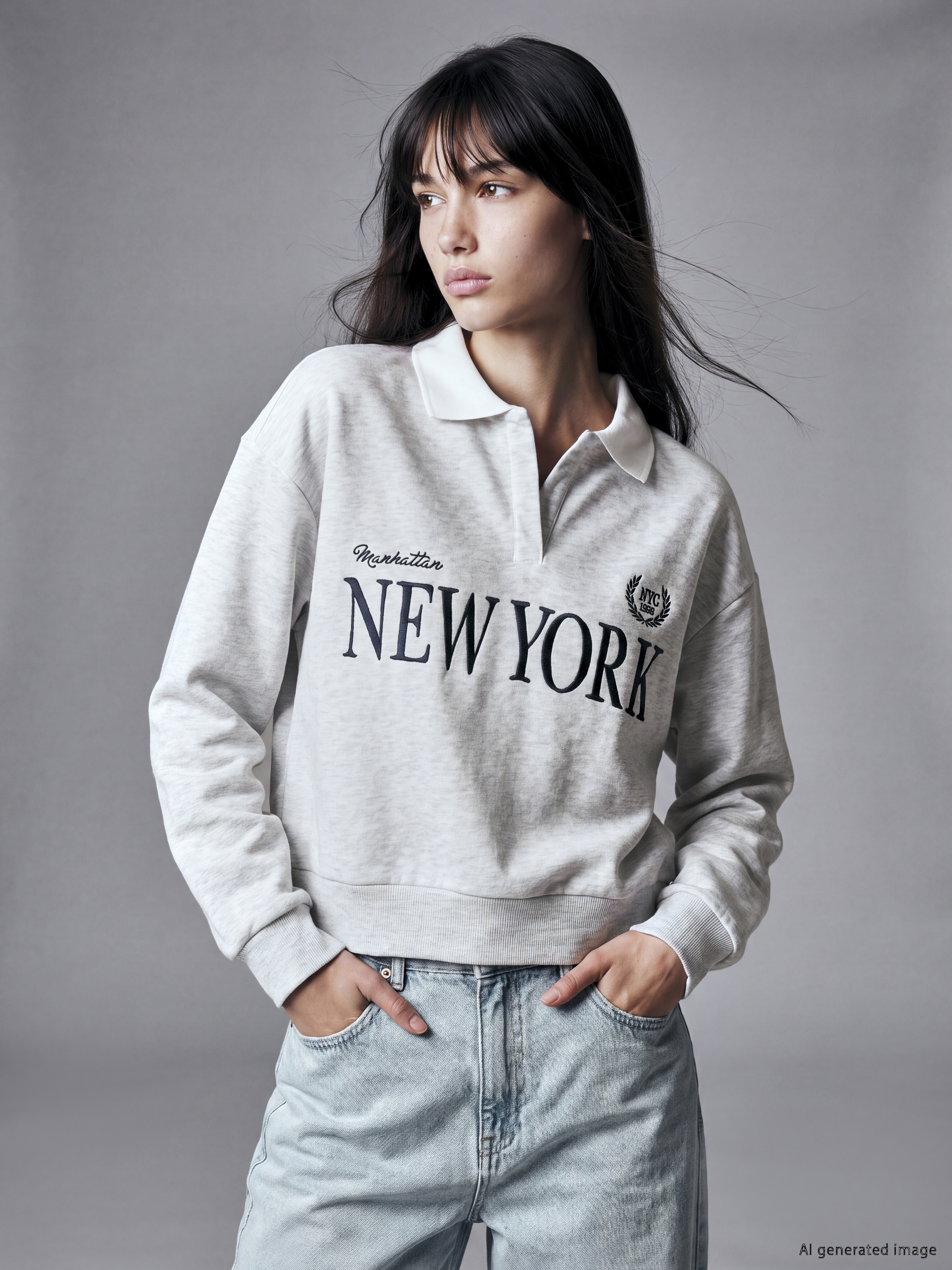 XSIDE Oversize Kadın Kalın Sweatshirt