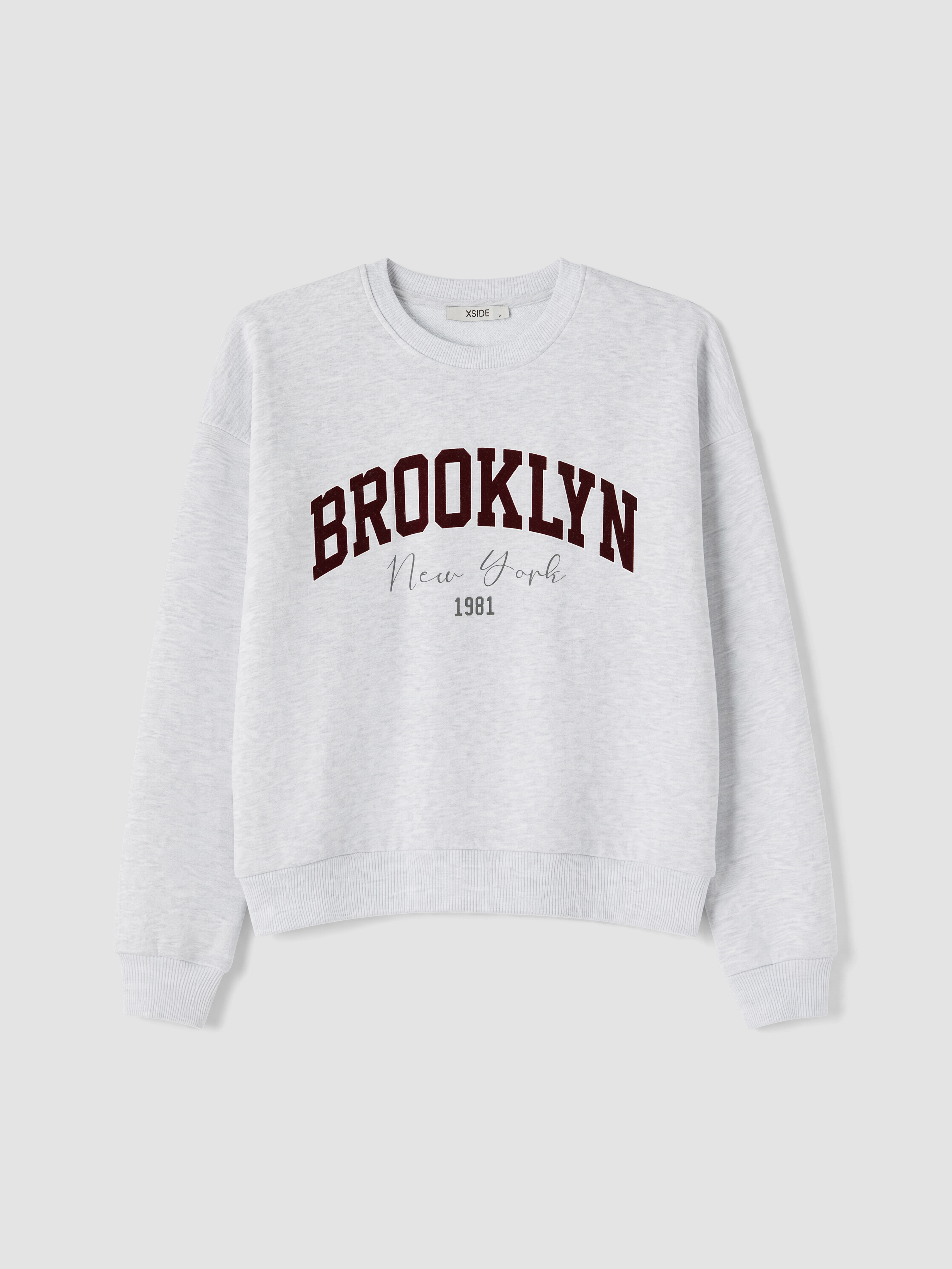 XSIDE Brooklyn Baskılı Oversize Kadın Sweatshirt görsel 5