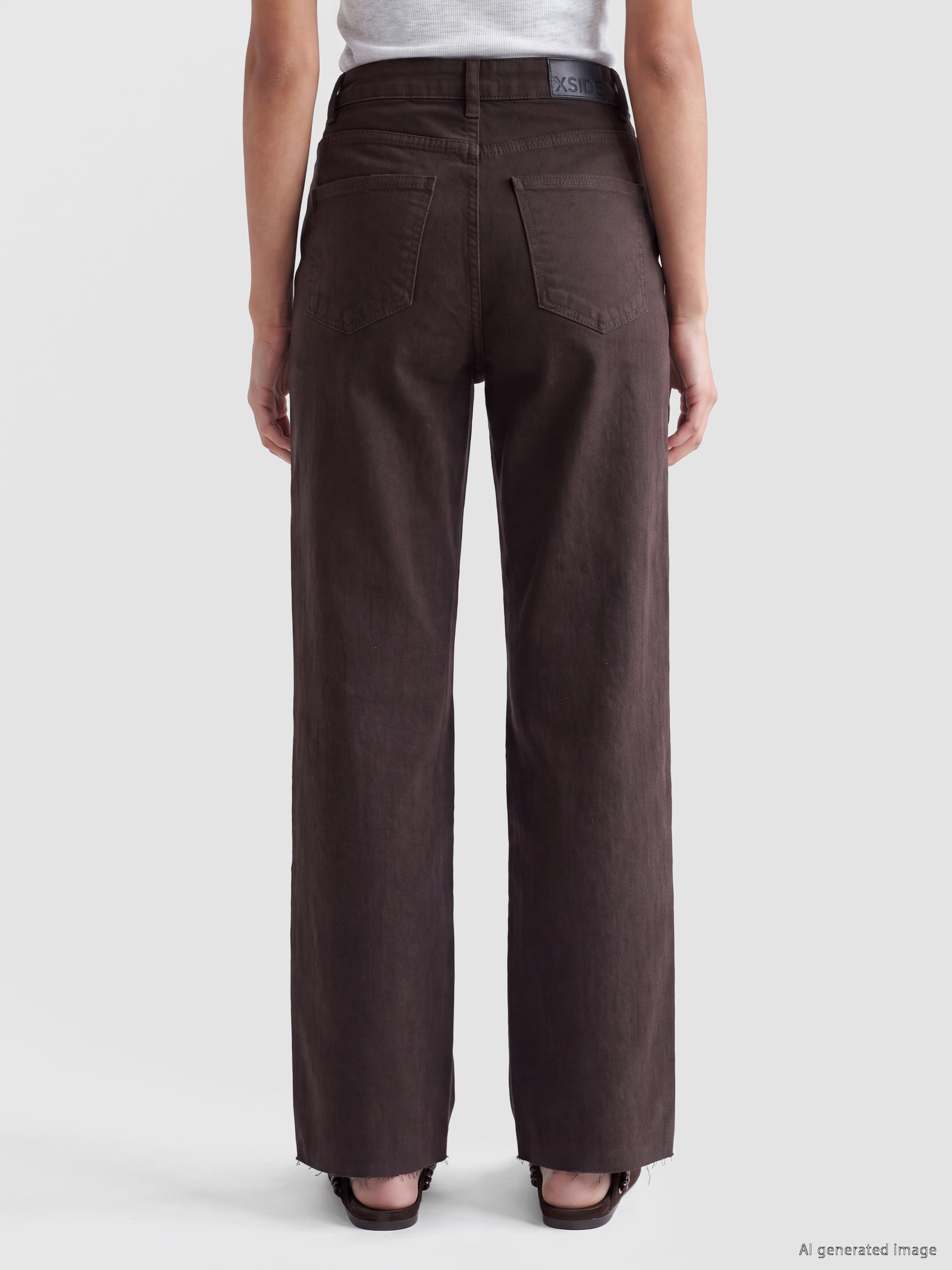 XSIDE Yüksek Bel Wideleg Kadın Jean Pantolon görsel 4