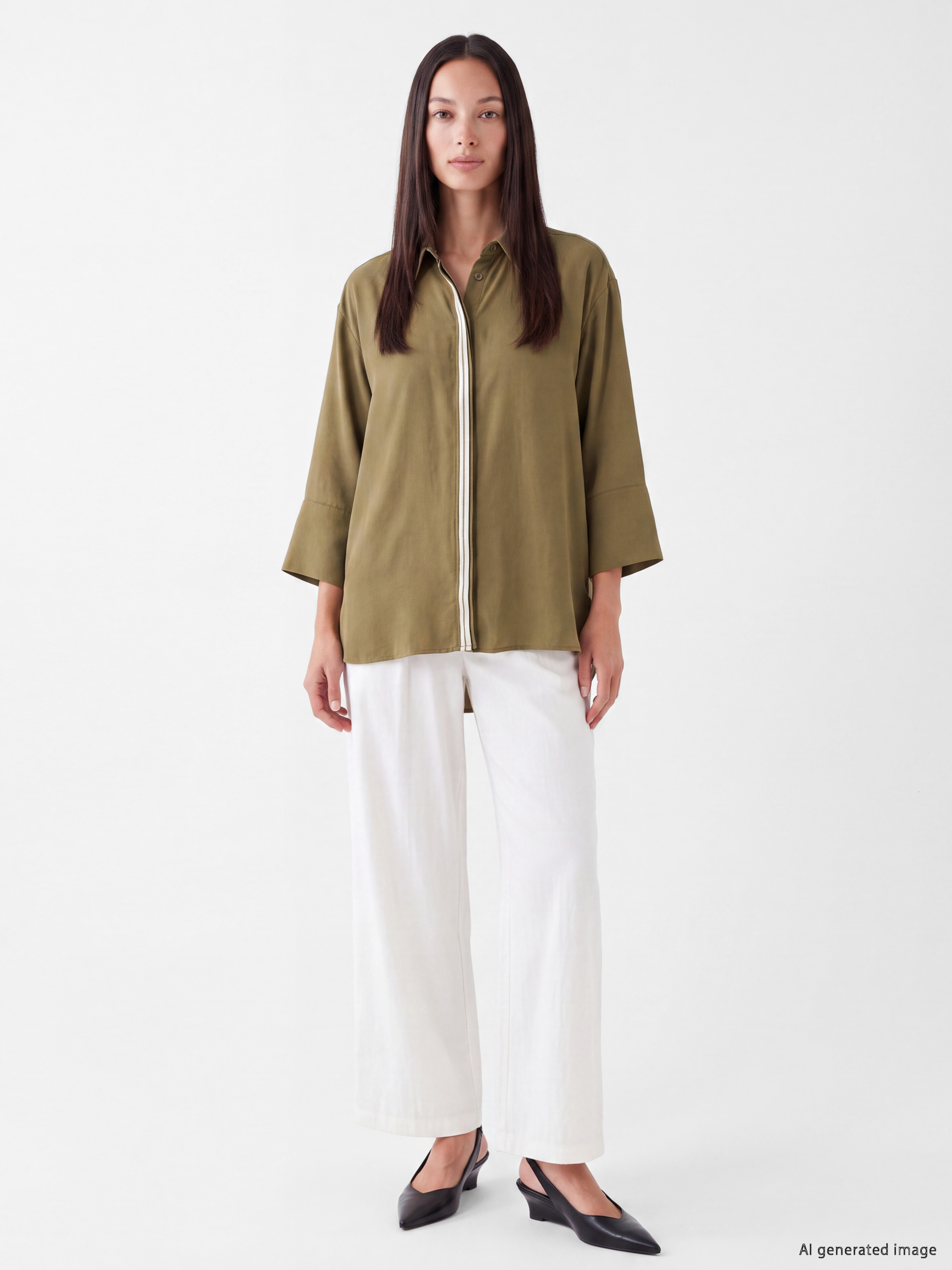 LCW STUDIO Oversize Kadın Gömlek görsel 2