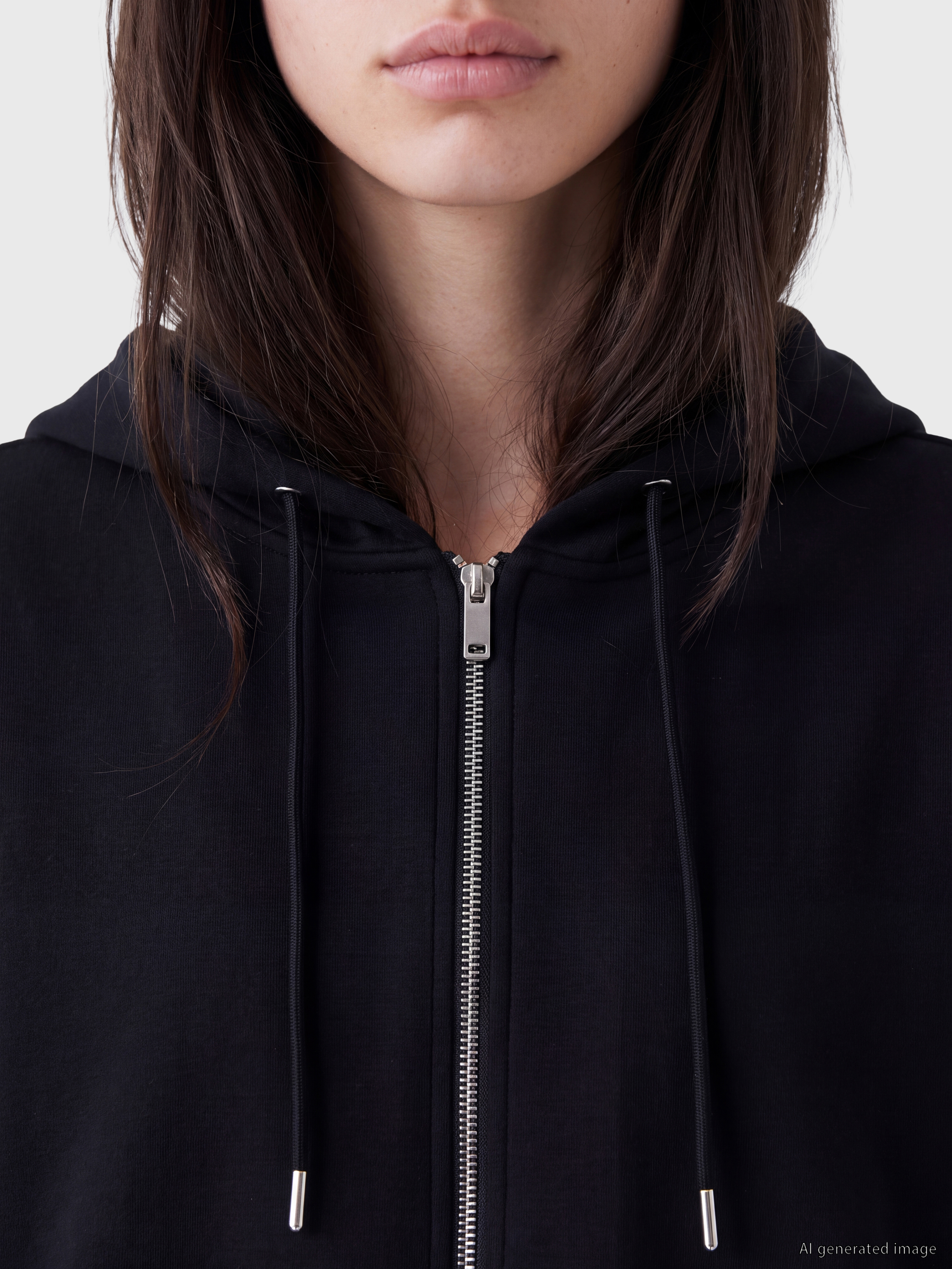 XSIDE Soft Touch Kadın Fermuarlı Sweatshirt görsel 3