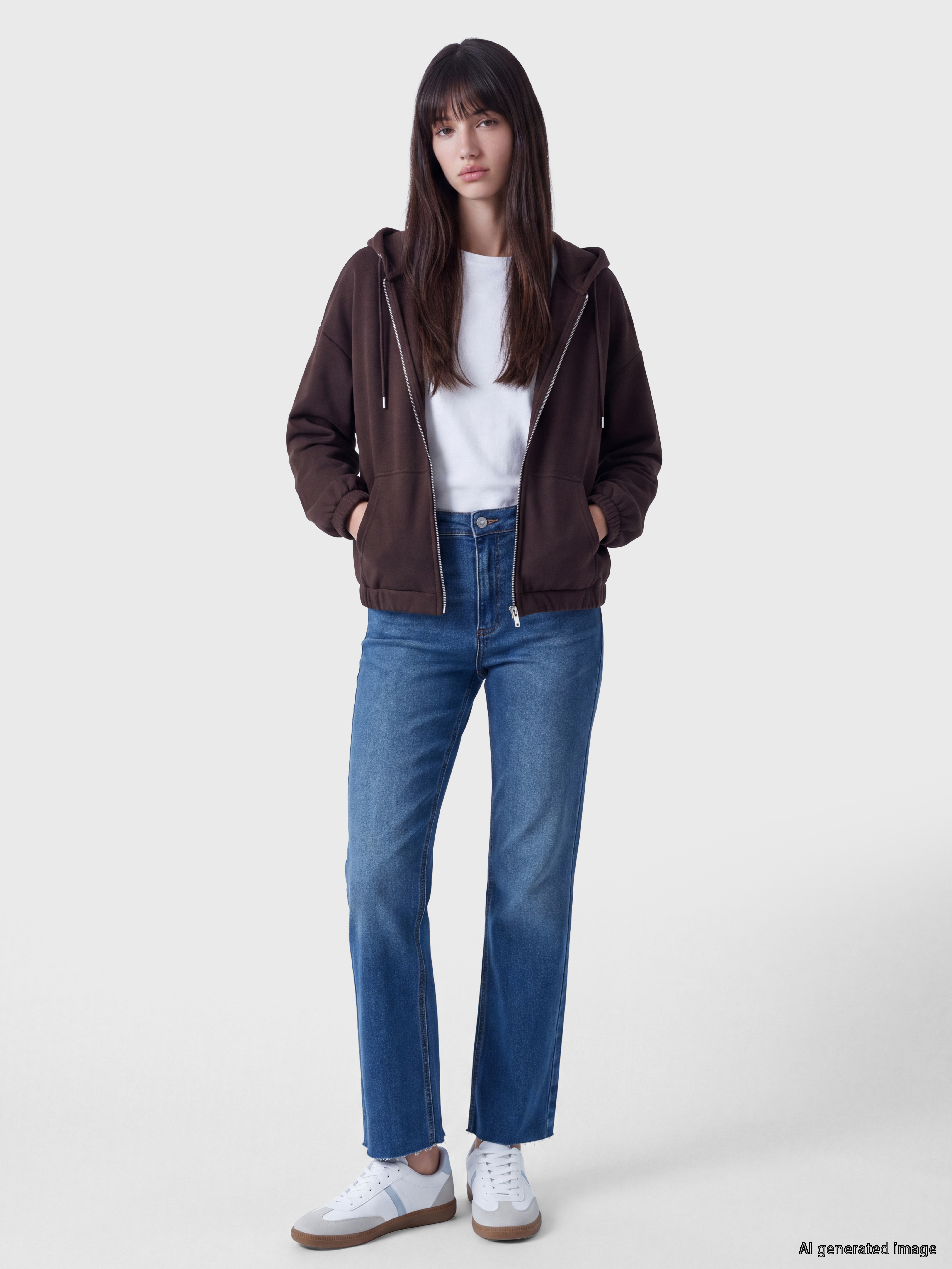 XSIDE Soft Touch Kadın Fermuarlı Sweatshirt görsel 2