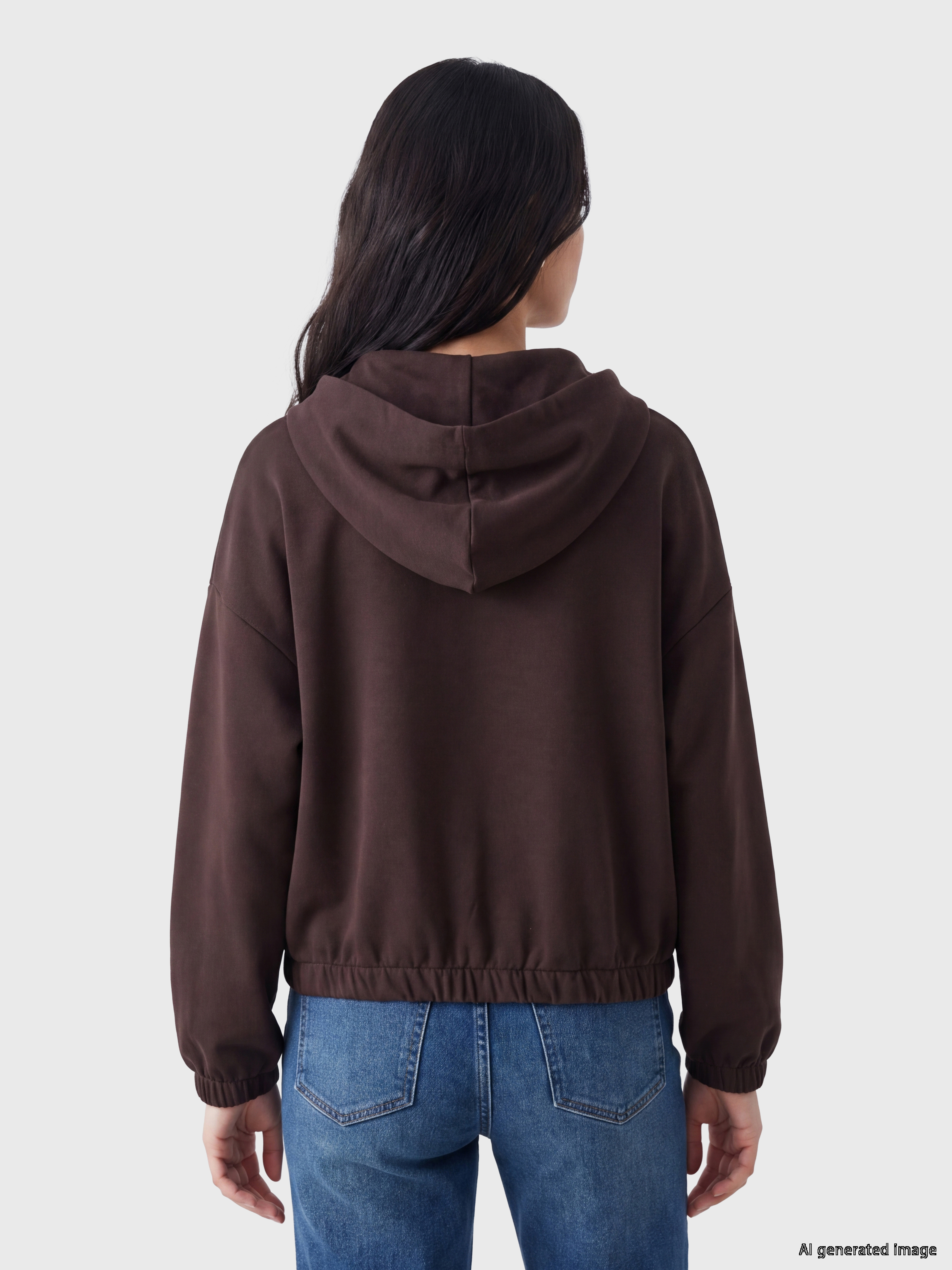 XSIDE Soft Touch Kadın Fermuarlı Sweatshirt görsel 4