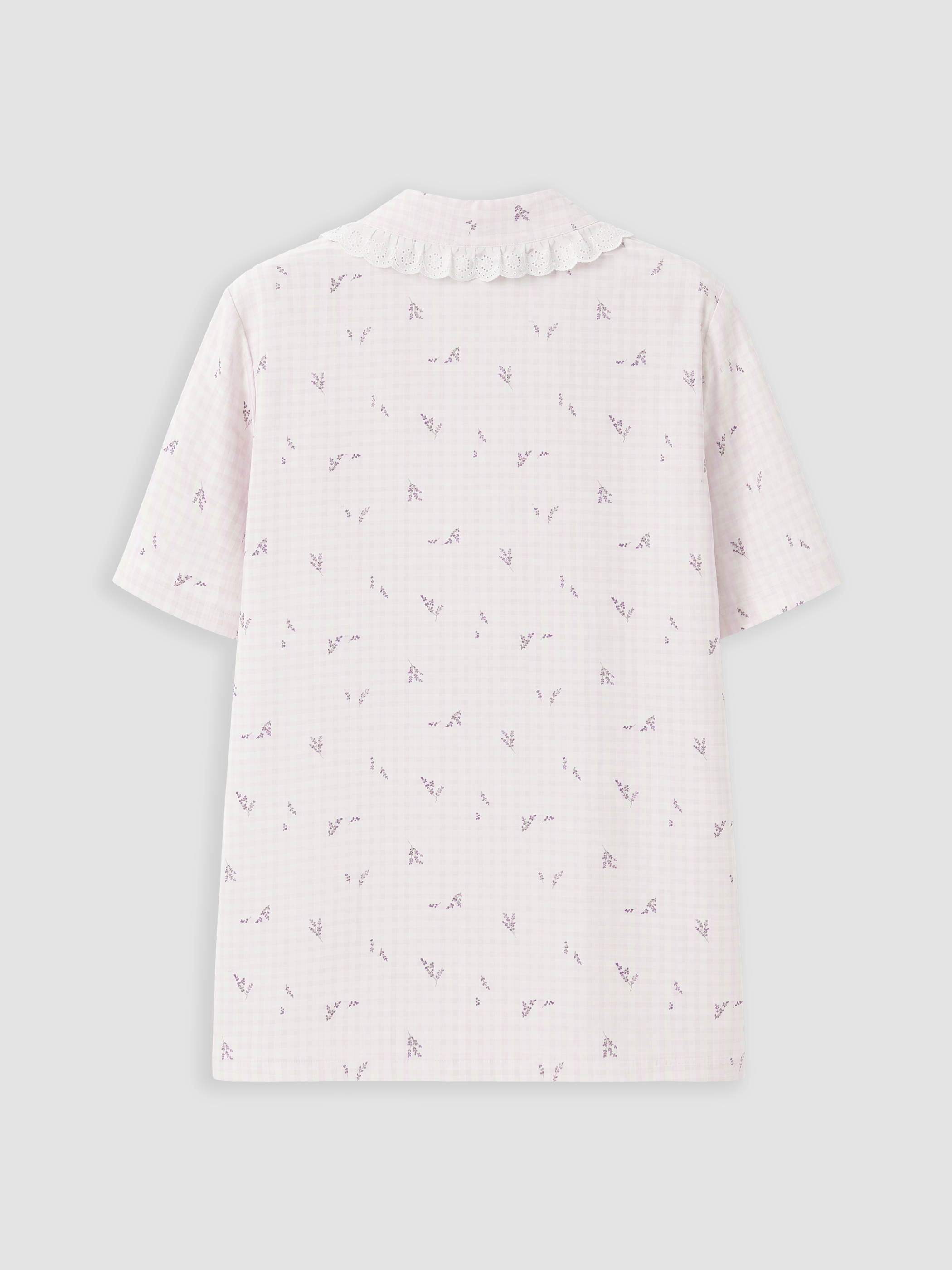 LCW DREAM Fırfırlı Ekose Kadın Şortlu Pijama Takımı görsel 8