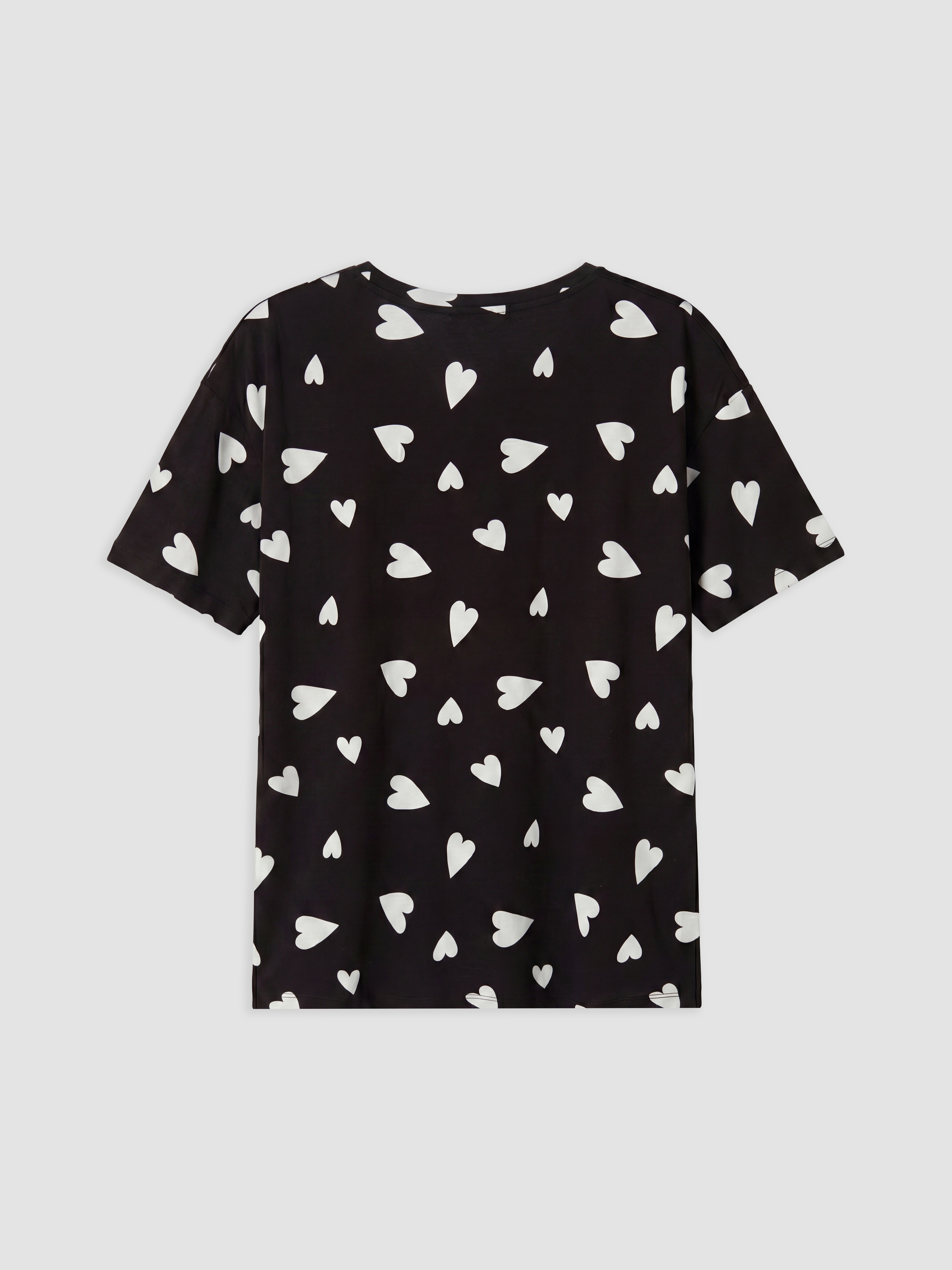 LCW DREAM Kalp Desenli Kadın Şortlu Pijama Takımı görsel 7