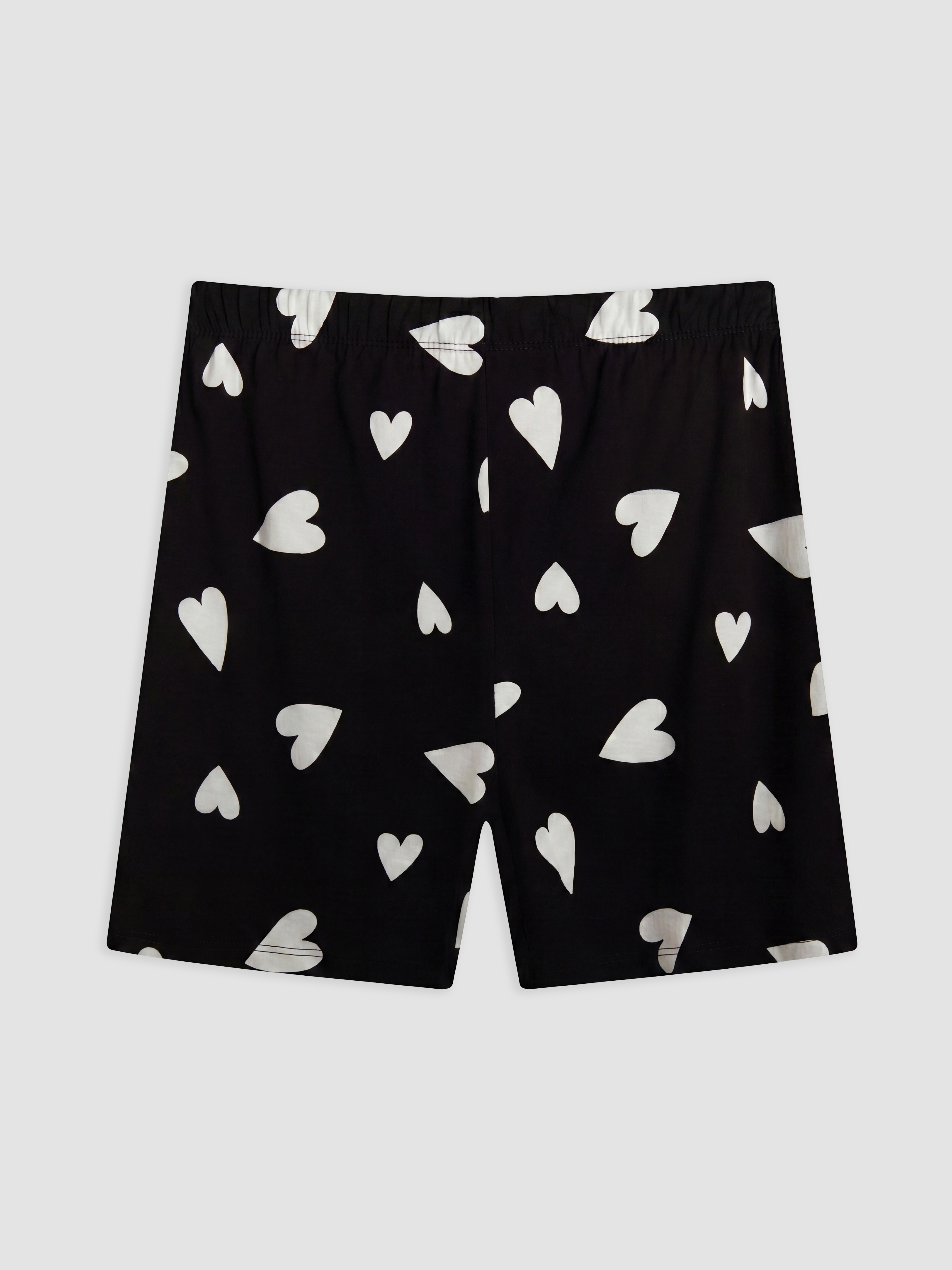 LCW DREAM Kalp Desenli Kadın Şortlu Pijama Takımı görsel 8