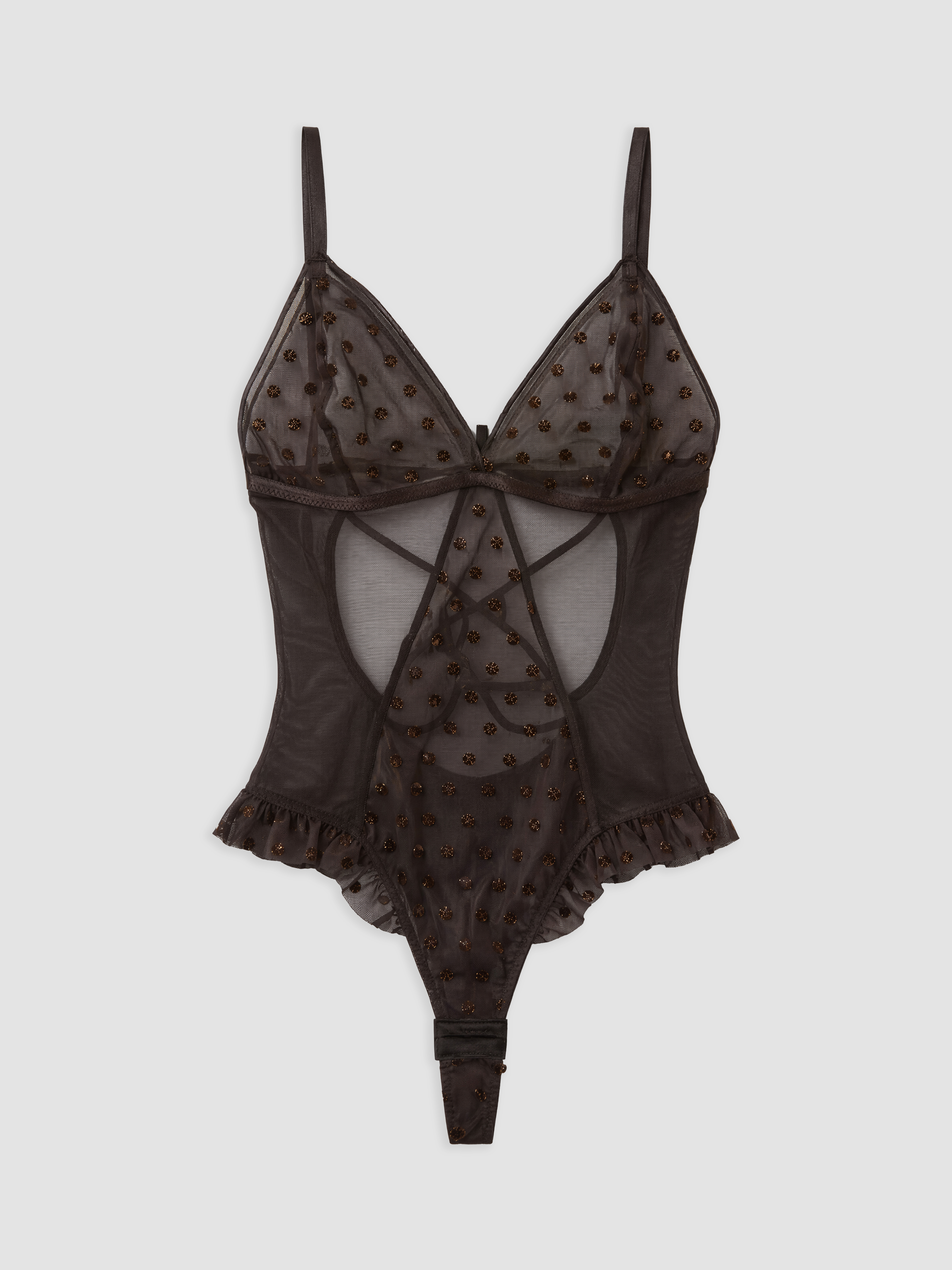 LCW DREAM Puantiyeli İp Askılı Kadın Fantezi Bodysuit