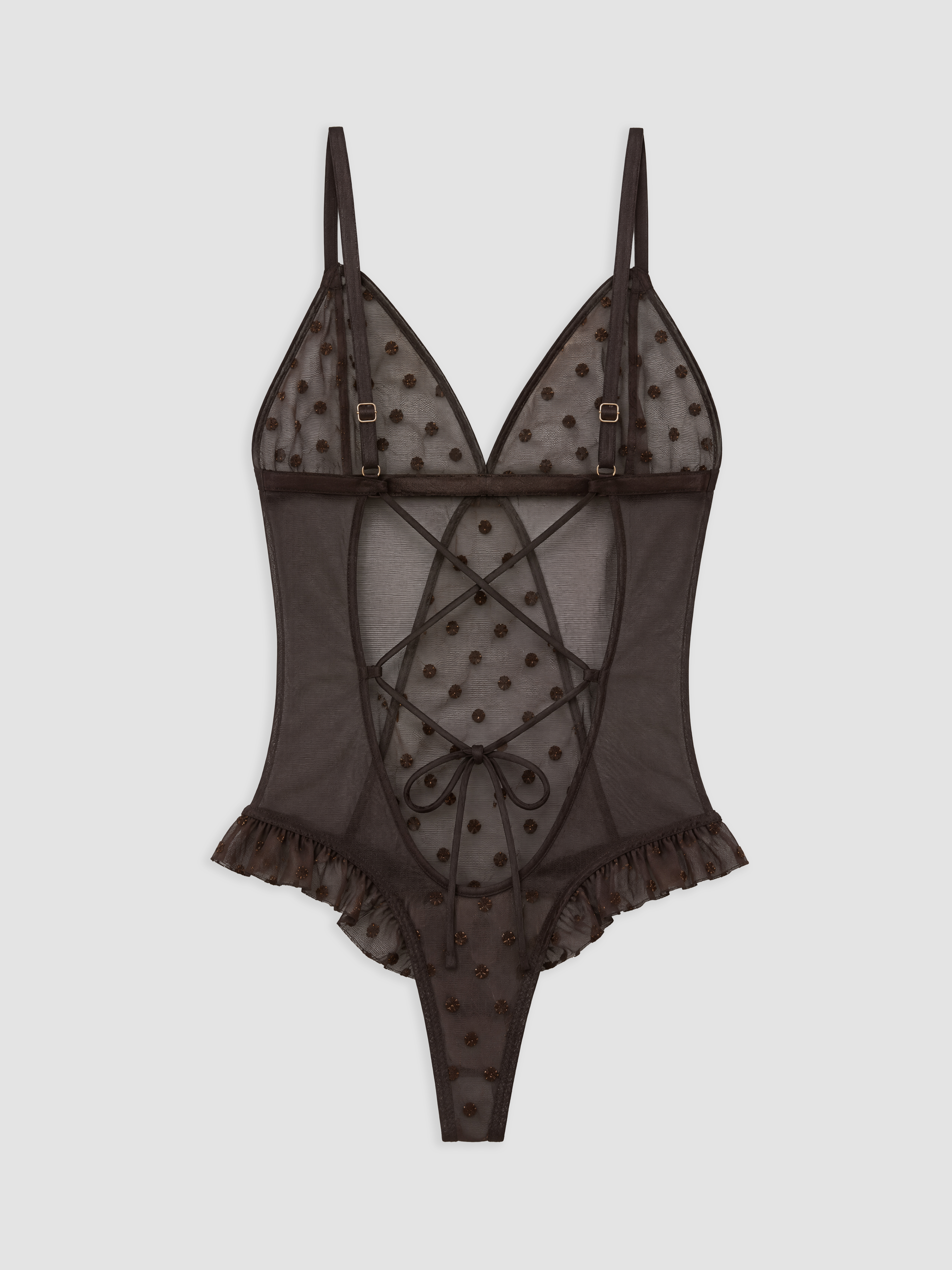 LCW DREAM Puantiyeli İp Askılı Kadın Fantezi Bodysuit görsel 2