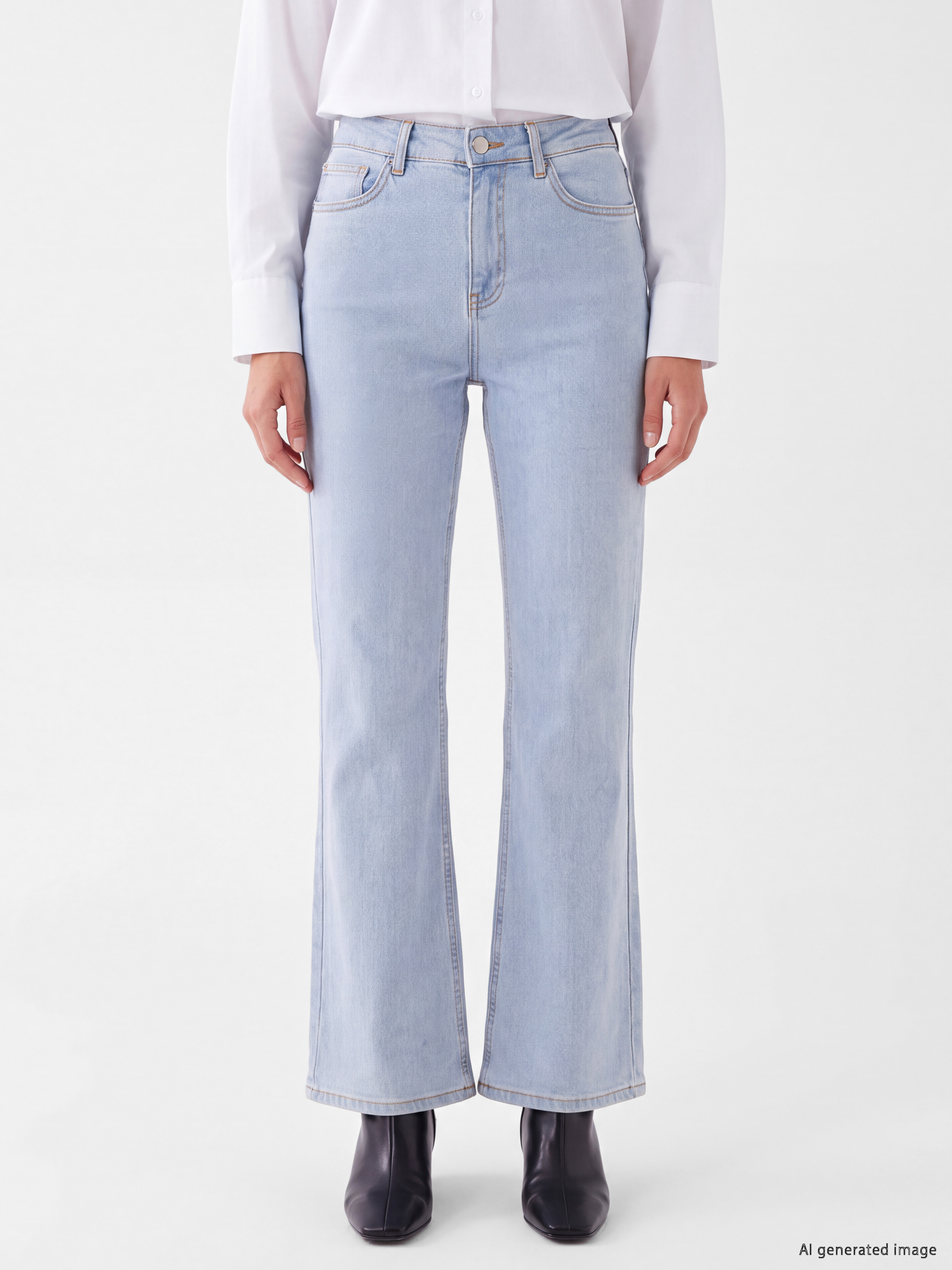 LC WAIKIKI Flare Kadın Jean Pantolon görsel 2