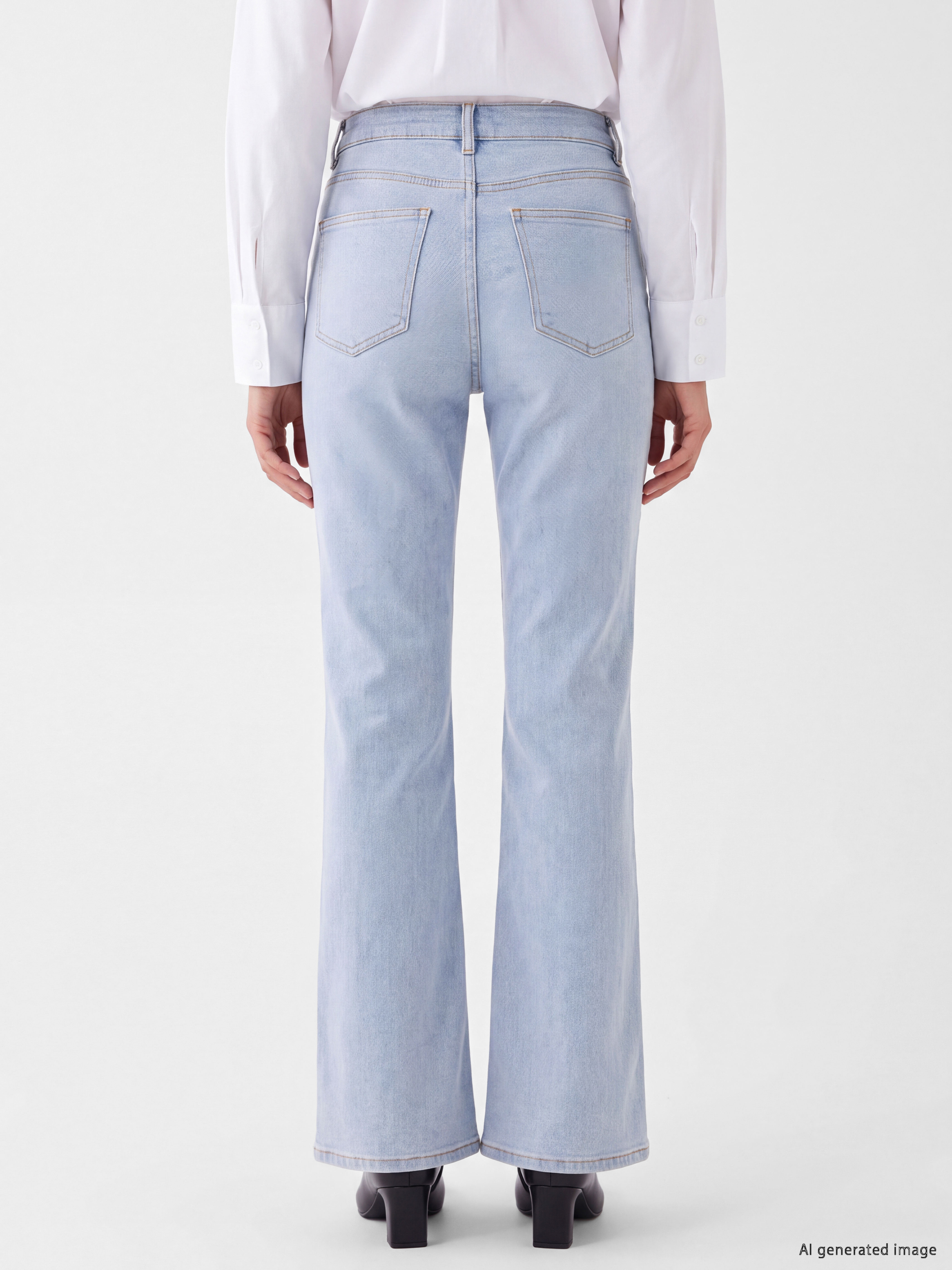 LC WAIKIKI Flare Kadın Jean Pantolon görsel 4