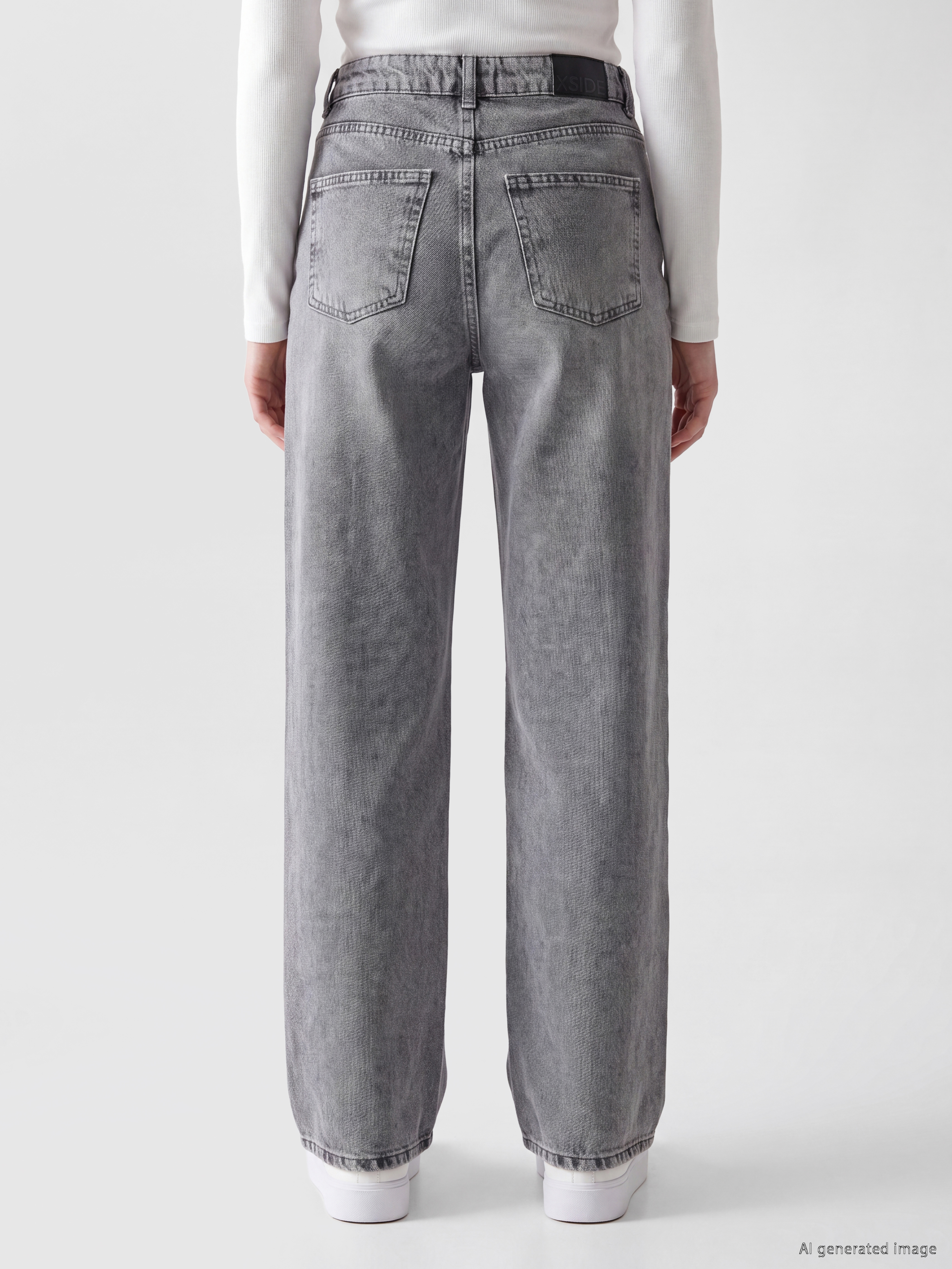 XSIDE Wideleg Kadın Jean Pantolon görsel 4