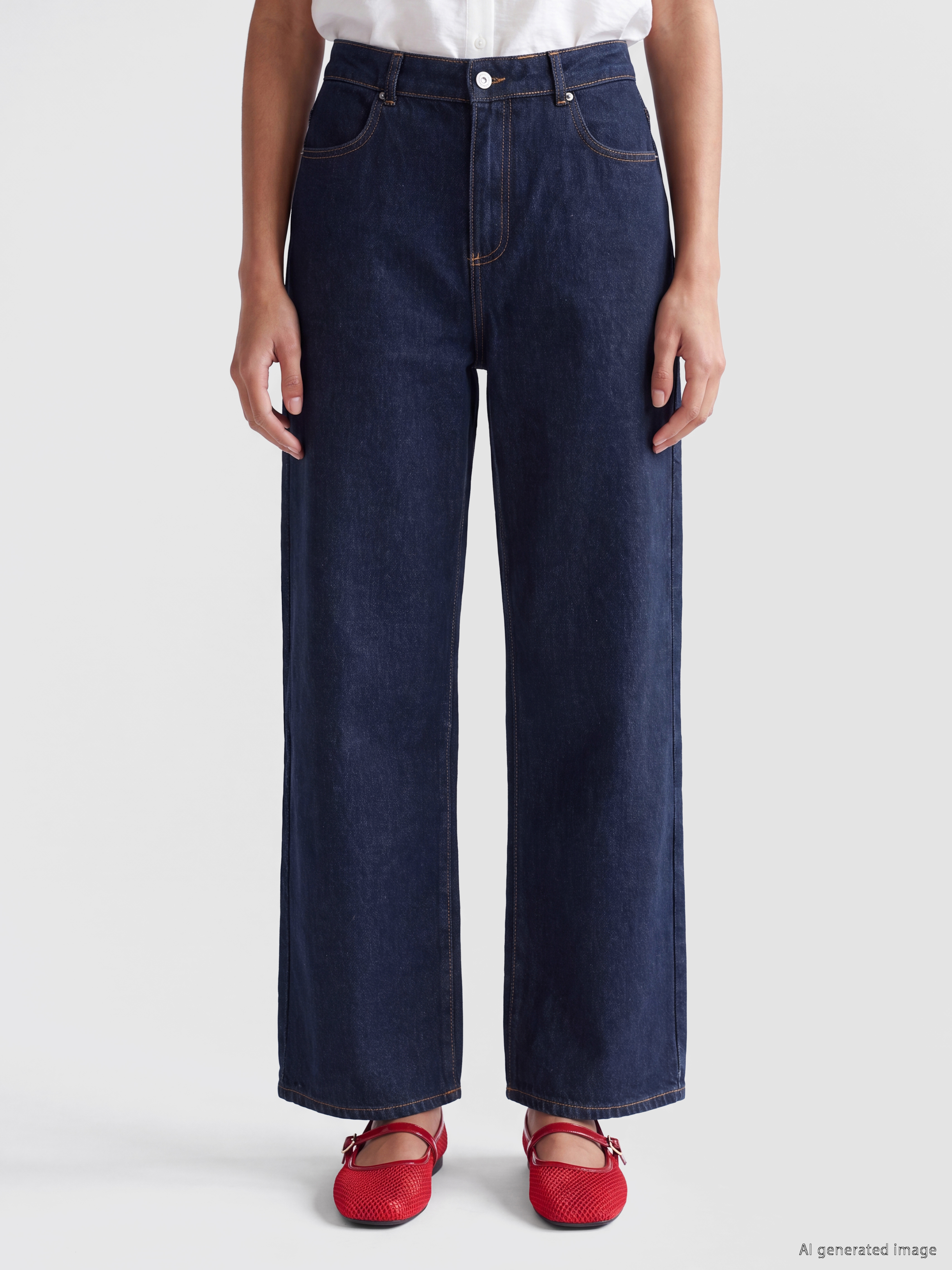 XSIDE Wideleg Kadın Jean Pantolon görsel 2
