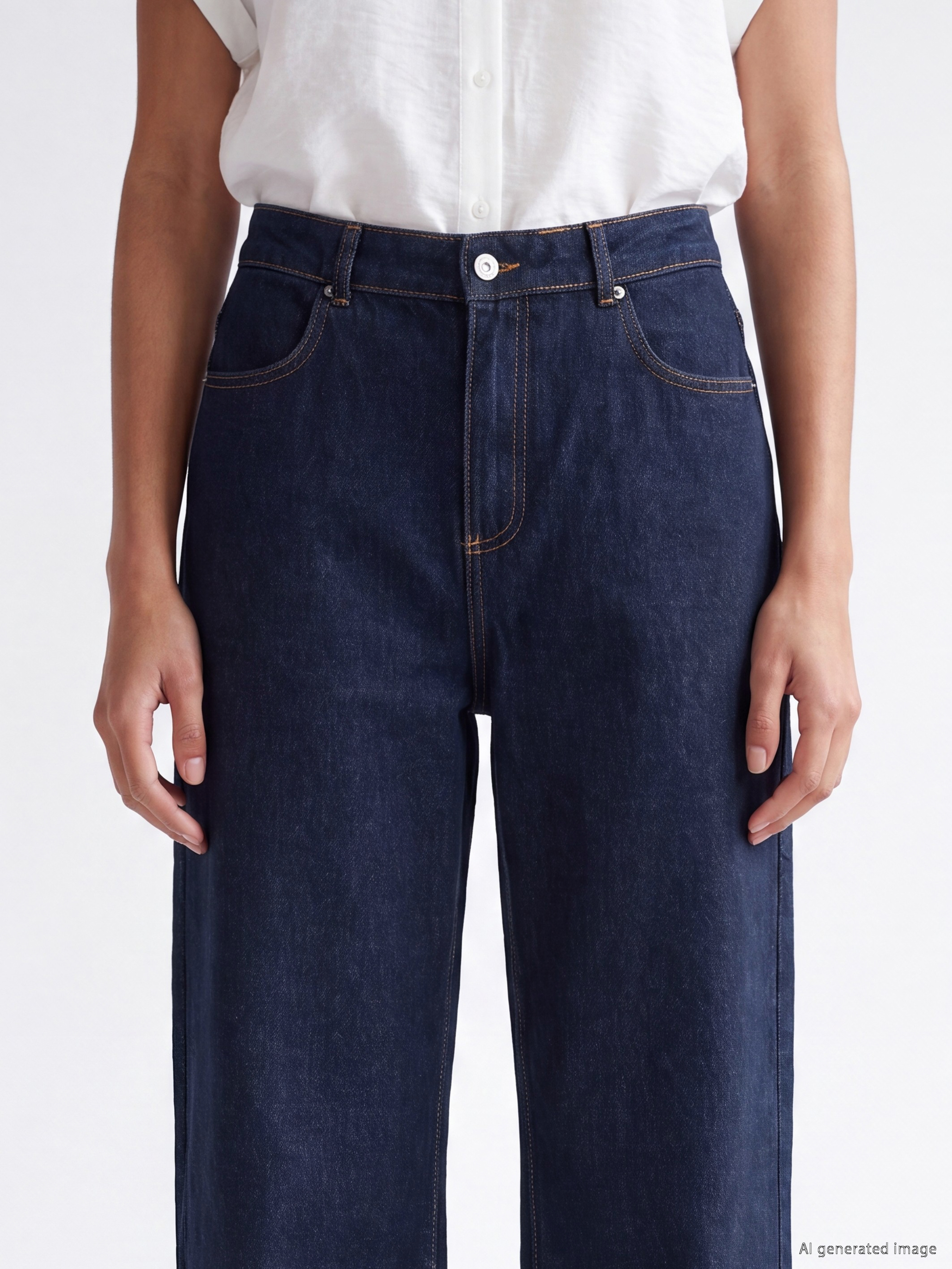 XSIDE Wideleg Kadın Jean Pantolon görsel 3