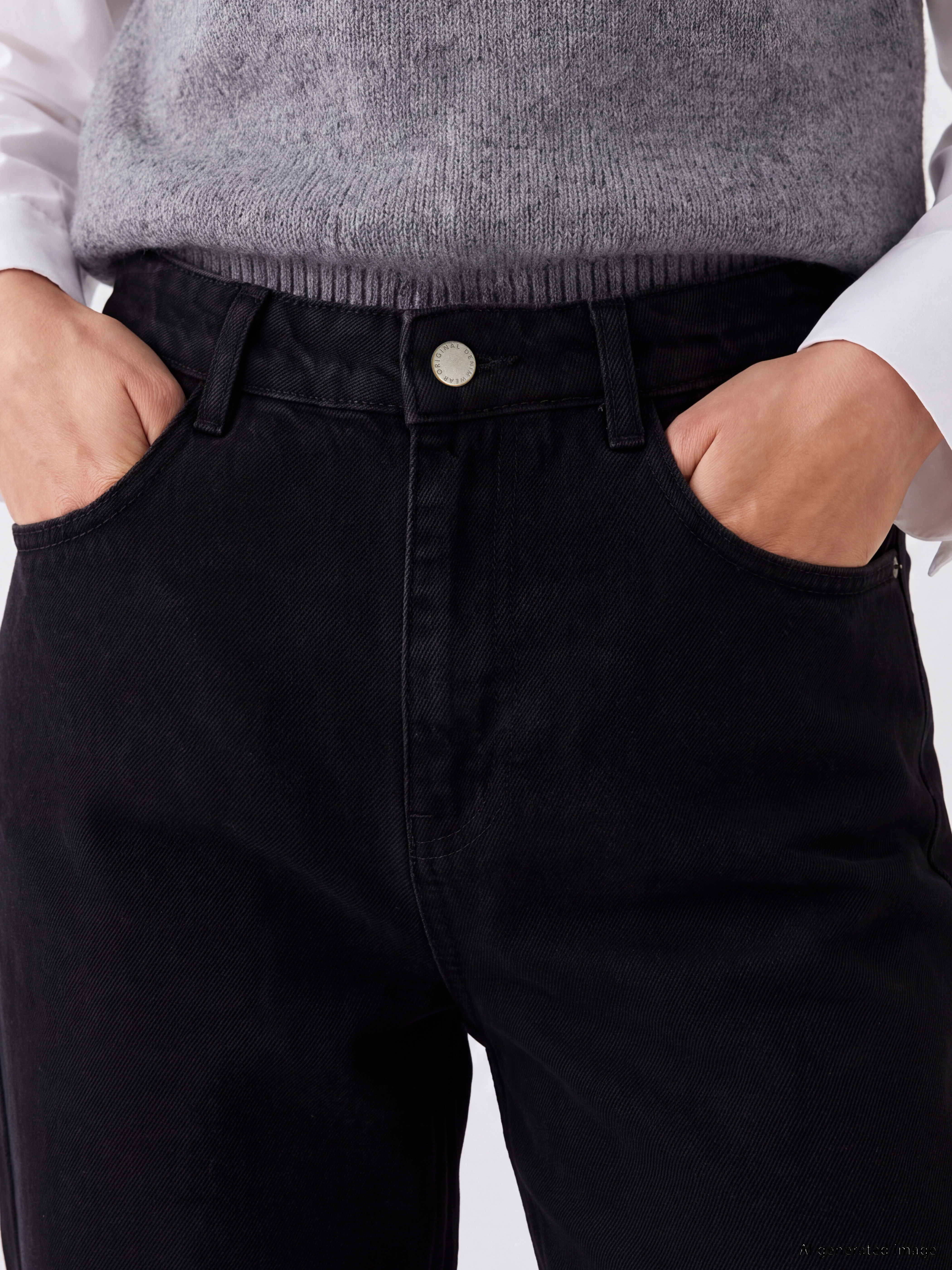 LC WAIKIKI Wideleg Fit Kadın Jean Pantolon görsel 3