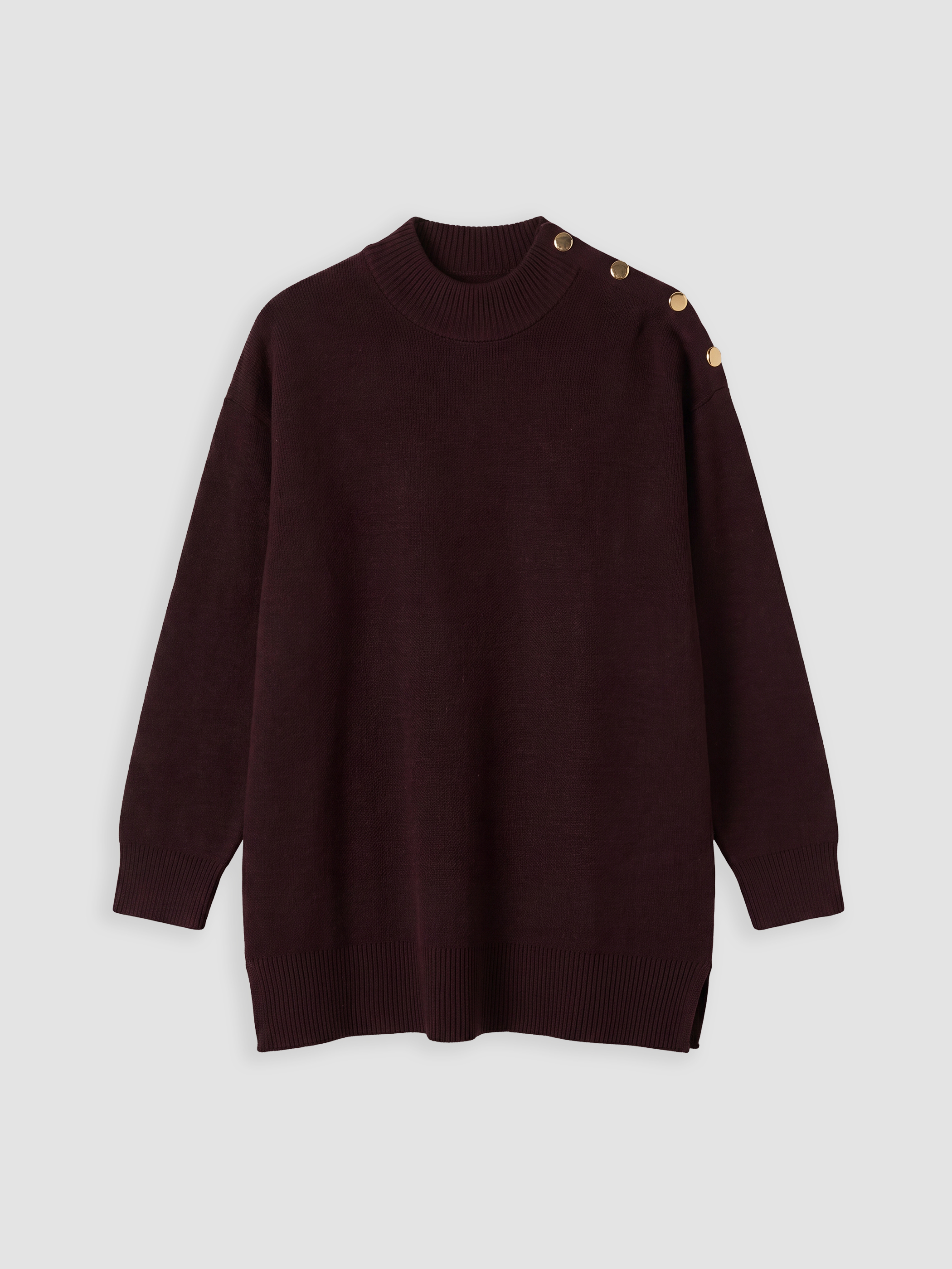 LCW Modest Yarım Balıkçı Yaka Kadın Triko Tunik görsel 5
