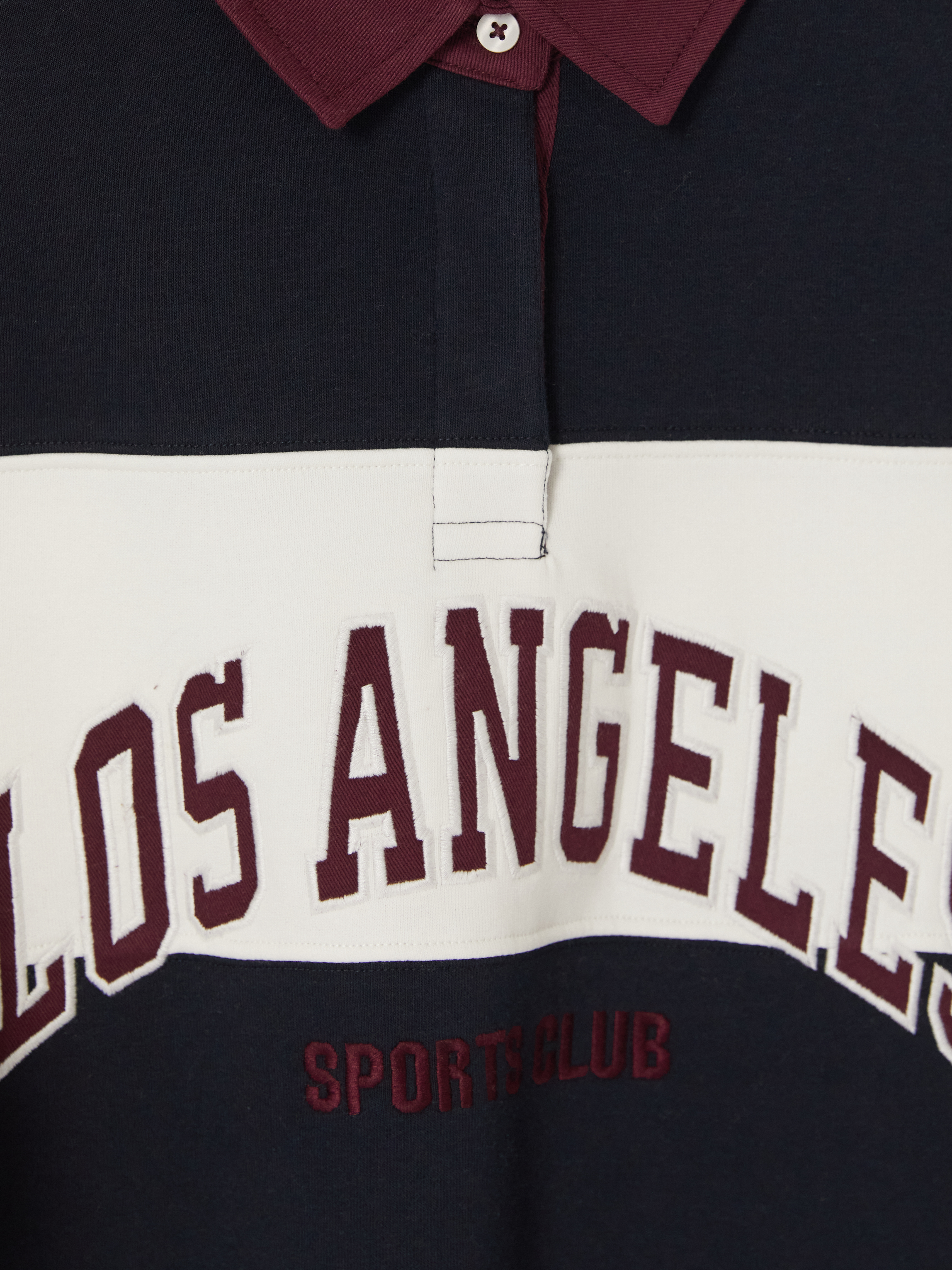 XSIDE Polo Yaka Nakışlı Oversize Kadın Sweatshirt görsel 7