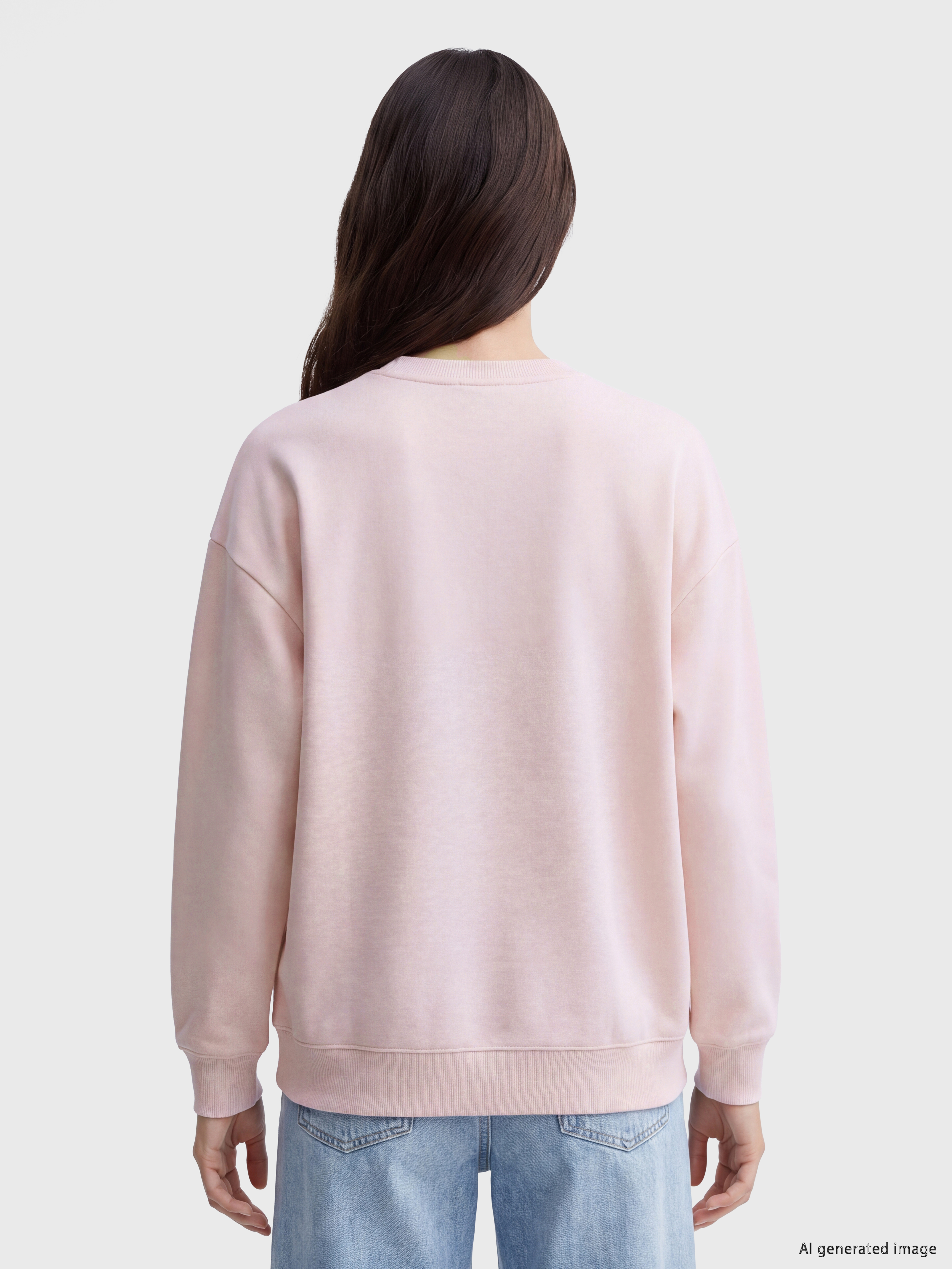 XSIDE Boston Baskılı Oversize Kadın Sweatshirt görsel 4