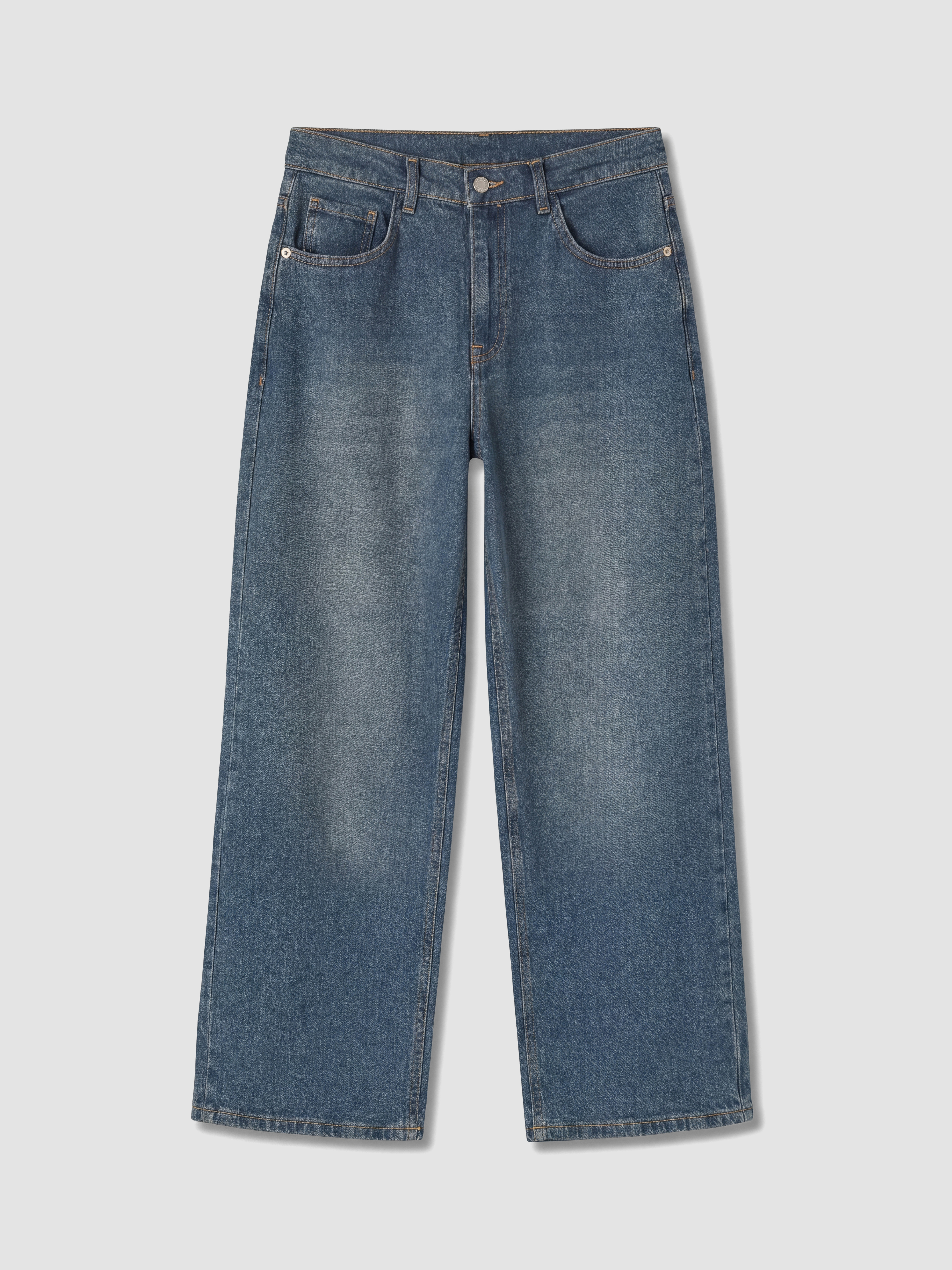 LCW Jeans Yüksek Bel Straight Fit Kadın Jean Pantolon görsel 5
