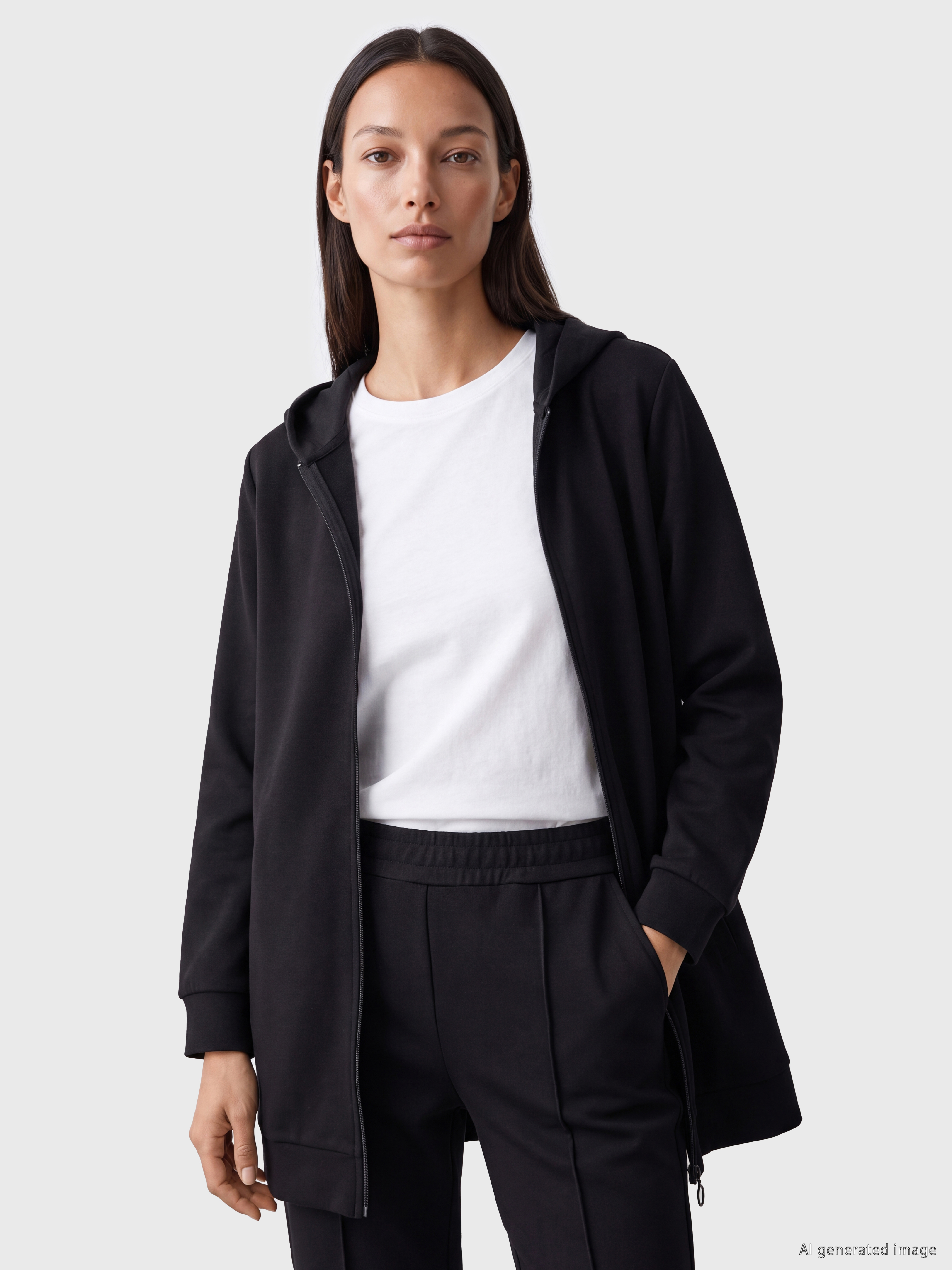 LCW EVERYDAY Soft Touch Oversize Kadın Fermuarlı Sweatshirt