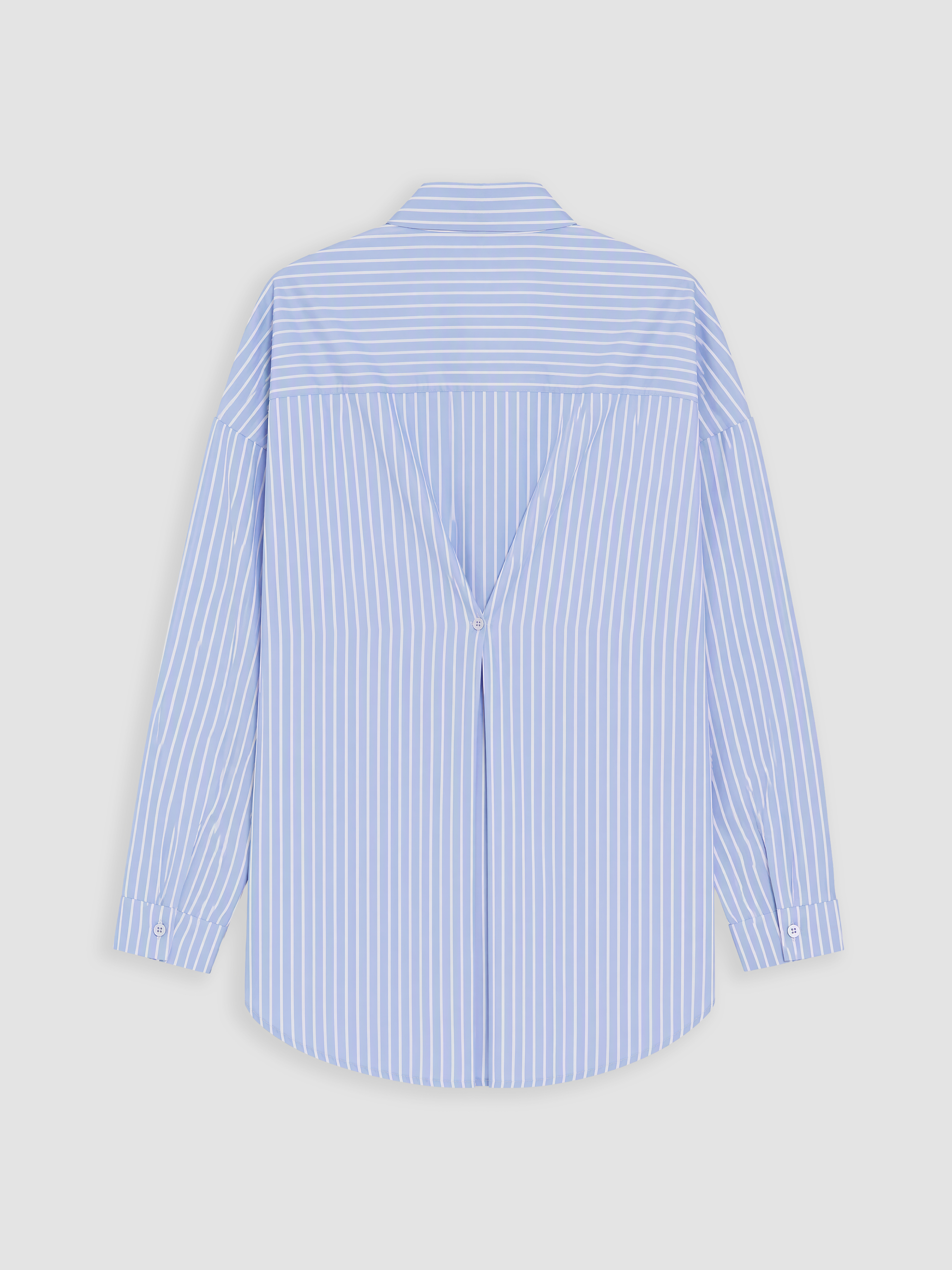 LC WAIKIKI Çizgili Poplin Kadın Gömlek görsel 7