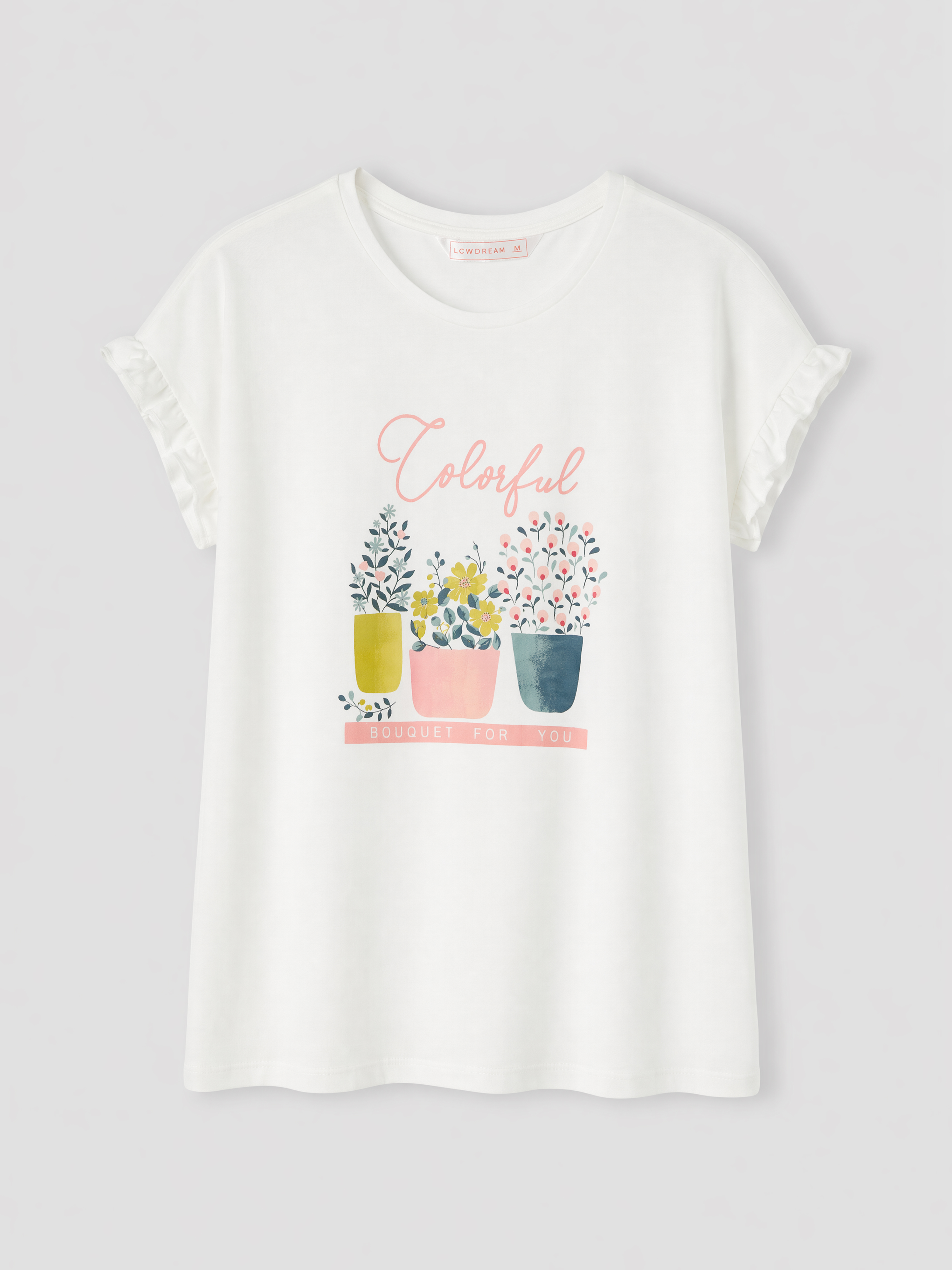 LCW DREAM Bisiklet Yaka Baskılı Kadın Şortlu Pijama Takımı görsel 6