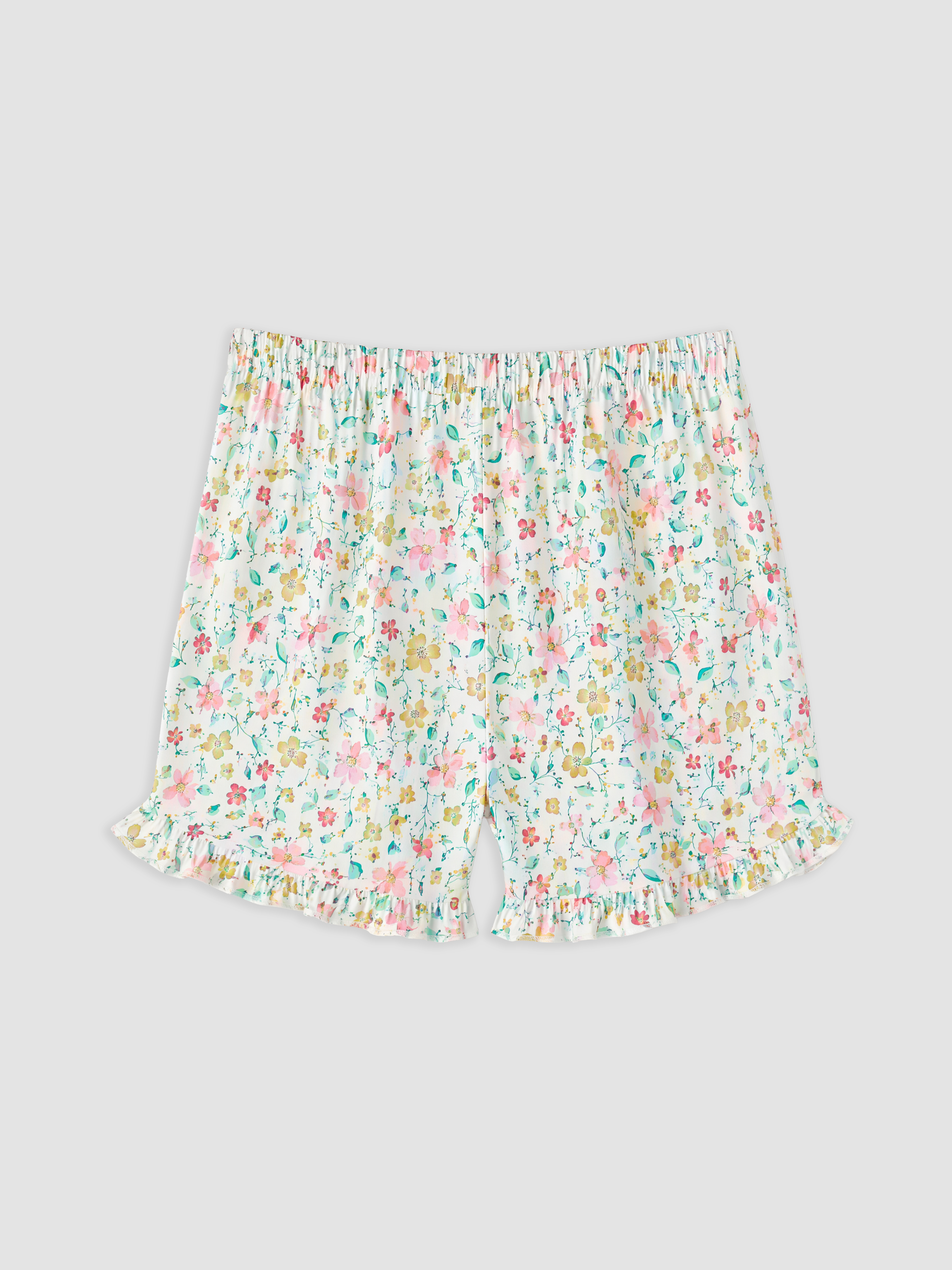 LCW DREAM Bisiklet Yaka Baskılı Kadın Şortlu Pijama Takımı görsel 7