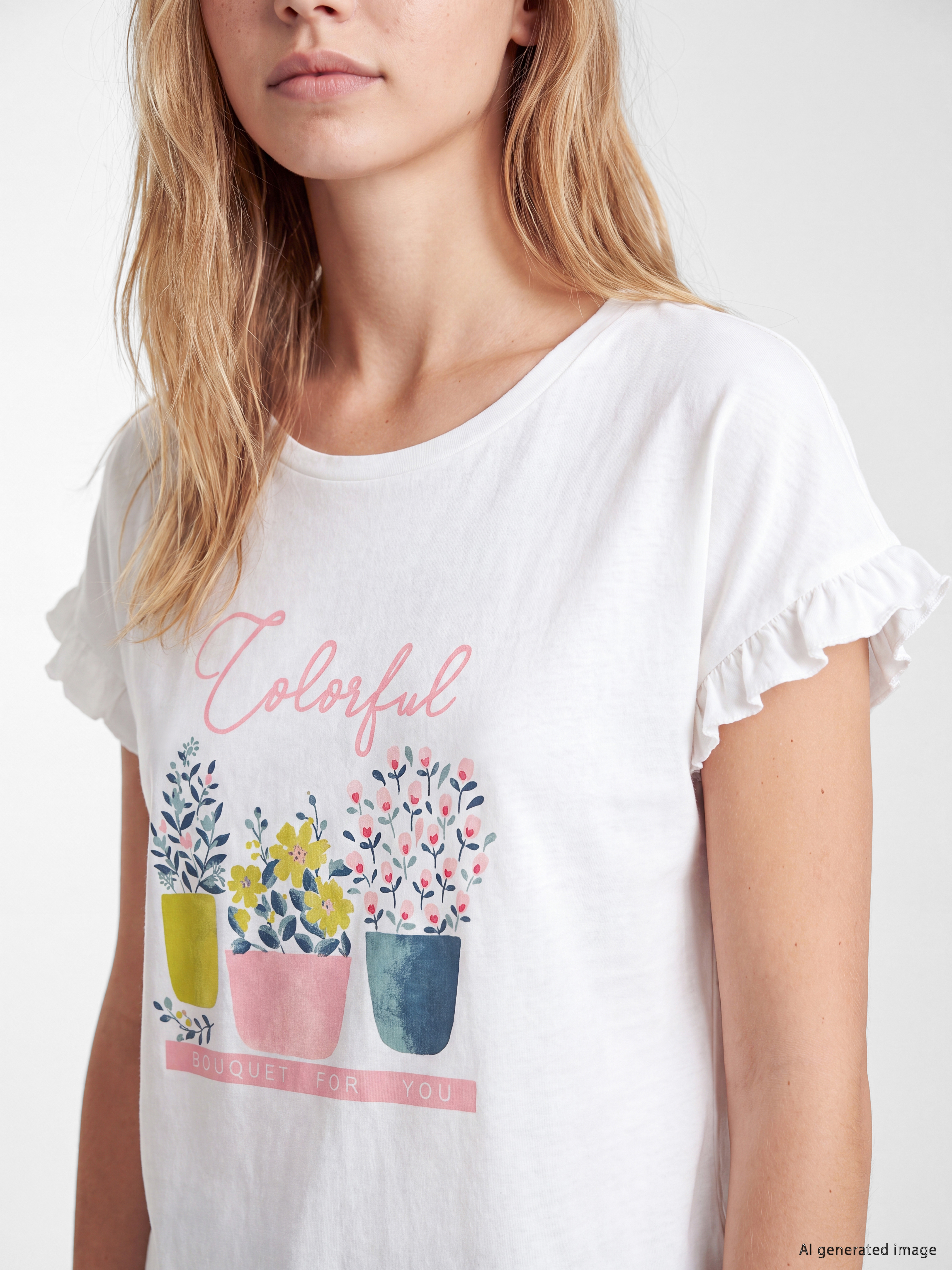 LCW DREAM Bisiklet Yaka Baskılı Kadın Şortlu Pijama Takımı görsel 3