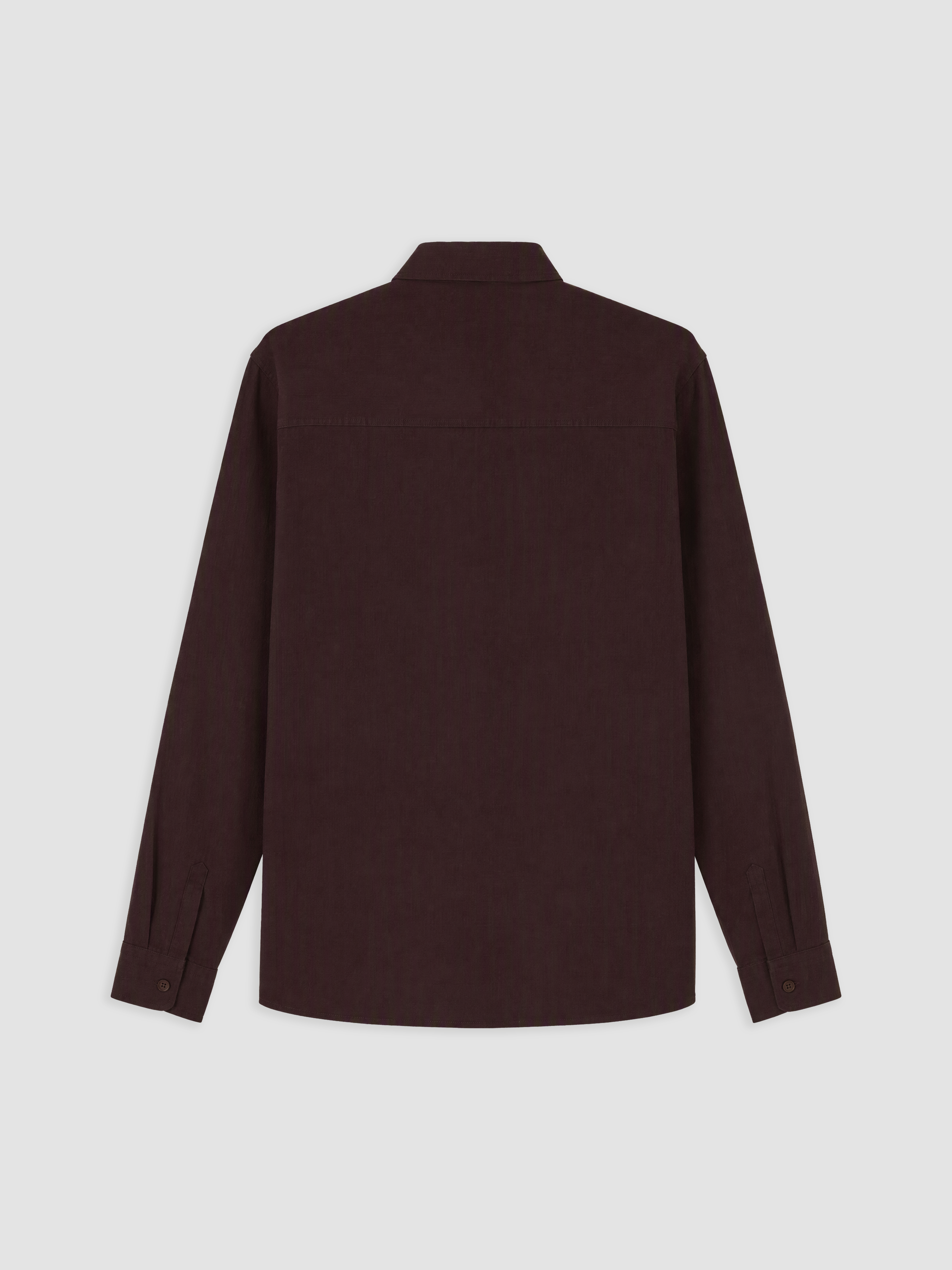 LCW ECO Regular Fit Keten Görünümlü Erkek Gömlek görsel 5